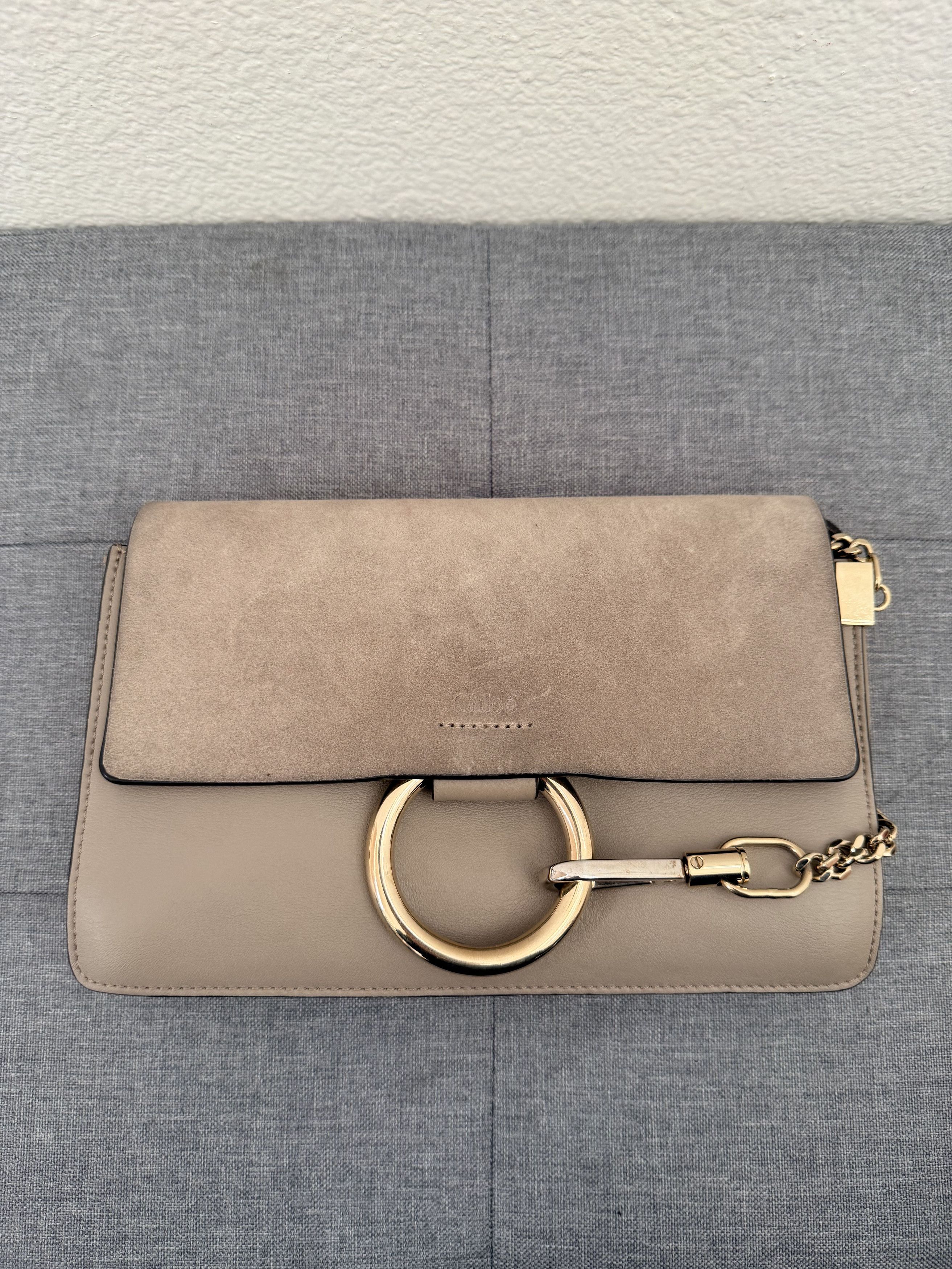 Other Authentic Chloe Faye Beige Suede Leather Bag Size ONE SIZE - 1 Thumbnail