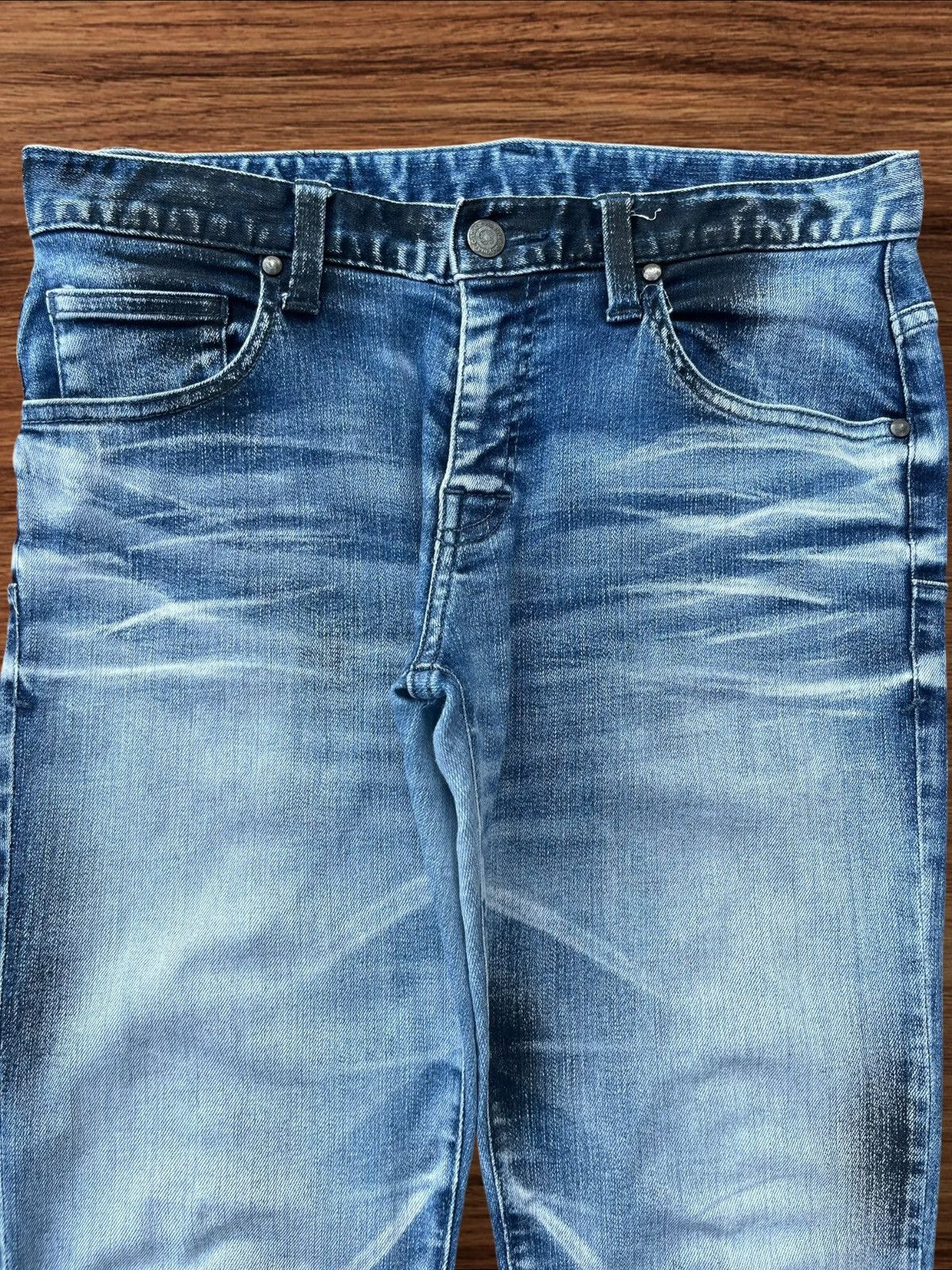 Japanese Brand × Tornado Mart Vintage Japanese Brand Tornado Mart Black Stain Whisker Jean Size US 30 / EU 46 - 3 Thumbnail