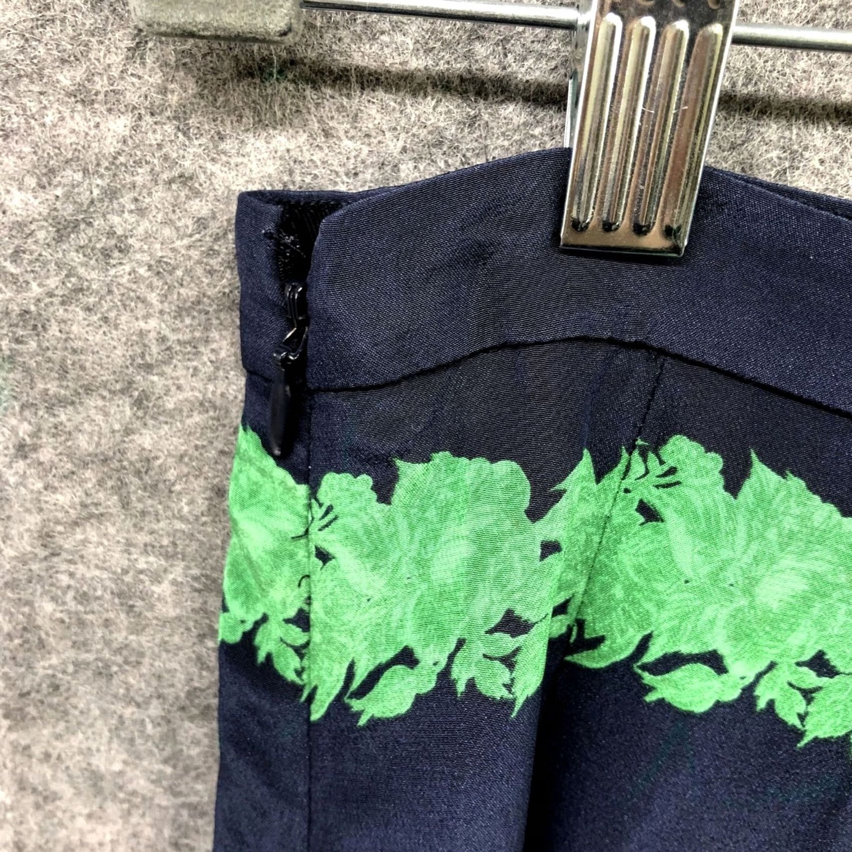 J.Crew J. Crew Silk Mini Skirt Size 2 Pleated Blue Green Stripe Floral Womens Skirt Short Lightweight Lined Zip Spring Summer Milky Way Size 26" / US 2 / IT 38 - 6 Thumbnail