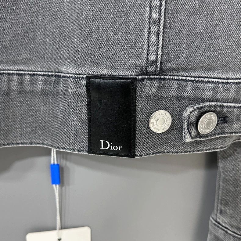 Dior Dior Gray short denim jacket Size US S / EU 44-46 / 1 - 4 Thumbnail
