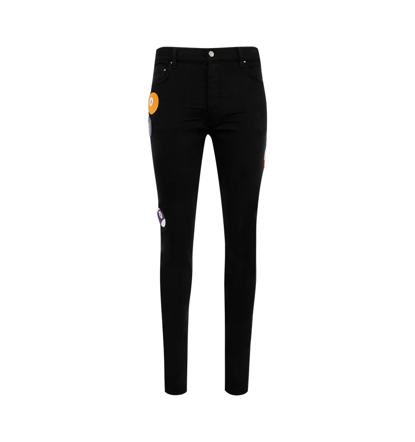 o1h1sh10525 Pool Ball Skinny Jeans in Black