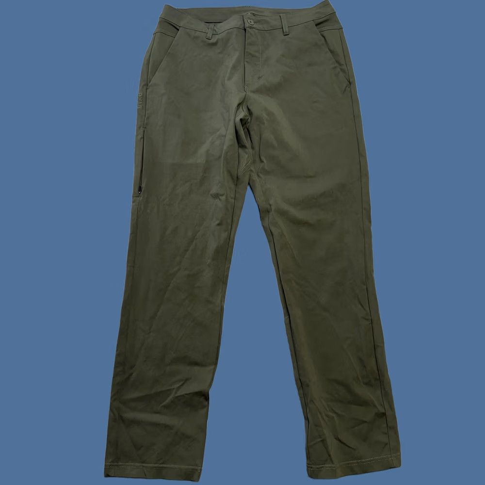 Vintage BYLT Every Day Pants 2.0 Mens 34 Green Chino Tapered Stretch 5-Pocket Casual Business Travel 30x32 Regular Mens Size US 34 / EU 50 - 1 Thumbnail
