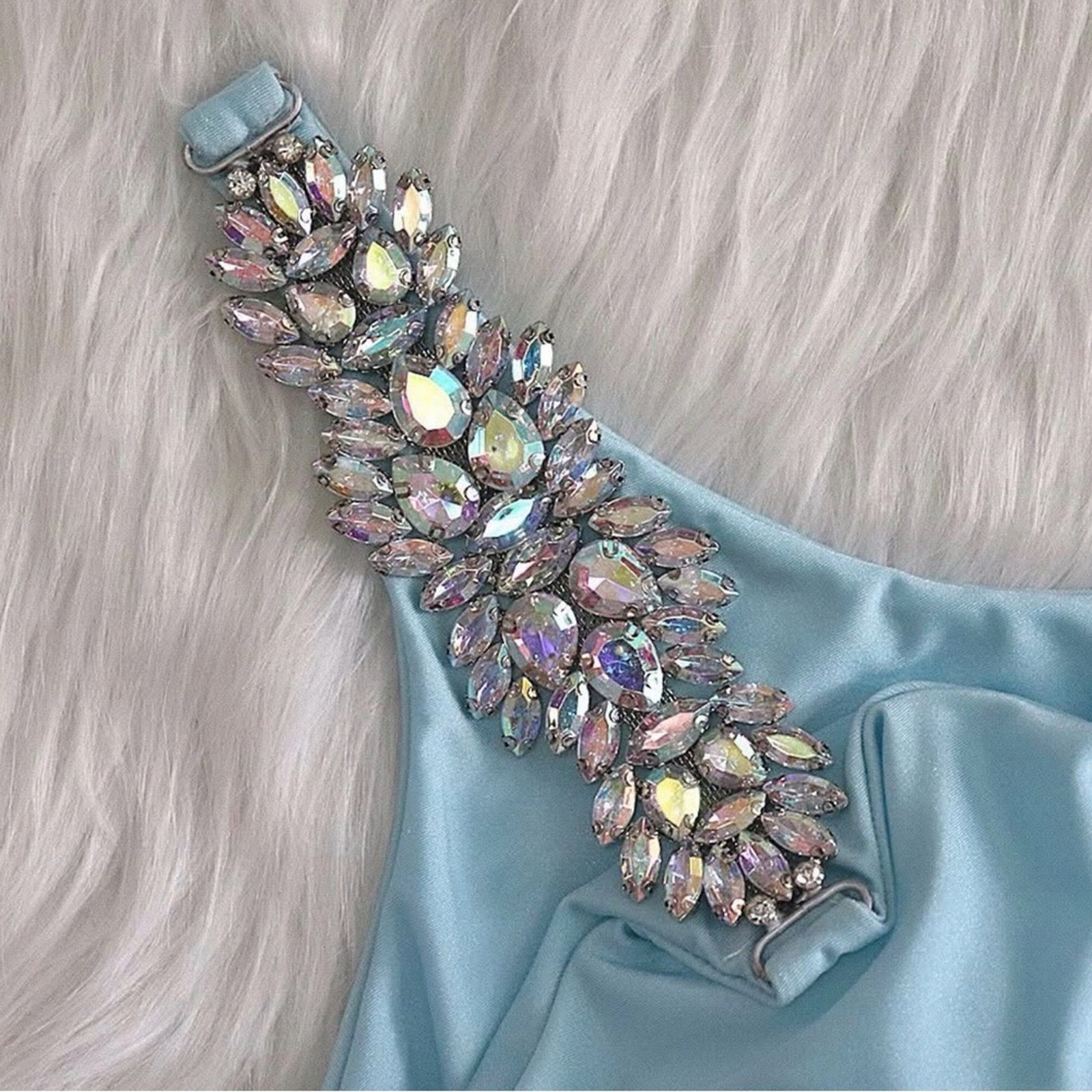 Other New Y2K Elegant Blue Women's 2 piece Swiwsuit Bikini size XS Size ONE SIZE - 11 Thumbnail
