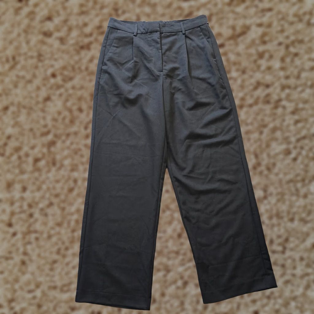 Old Navy Old Navy Pants Womens Large Black Wide-Leg Pleated High Rise Career/Workwear Dress Pants Size 36" / US 14 / IT 50 - 1 Thumbnail