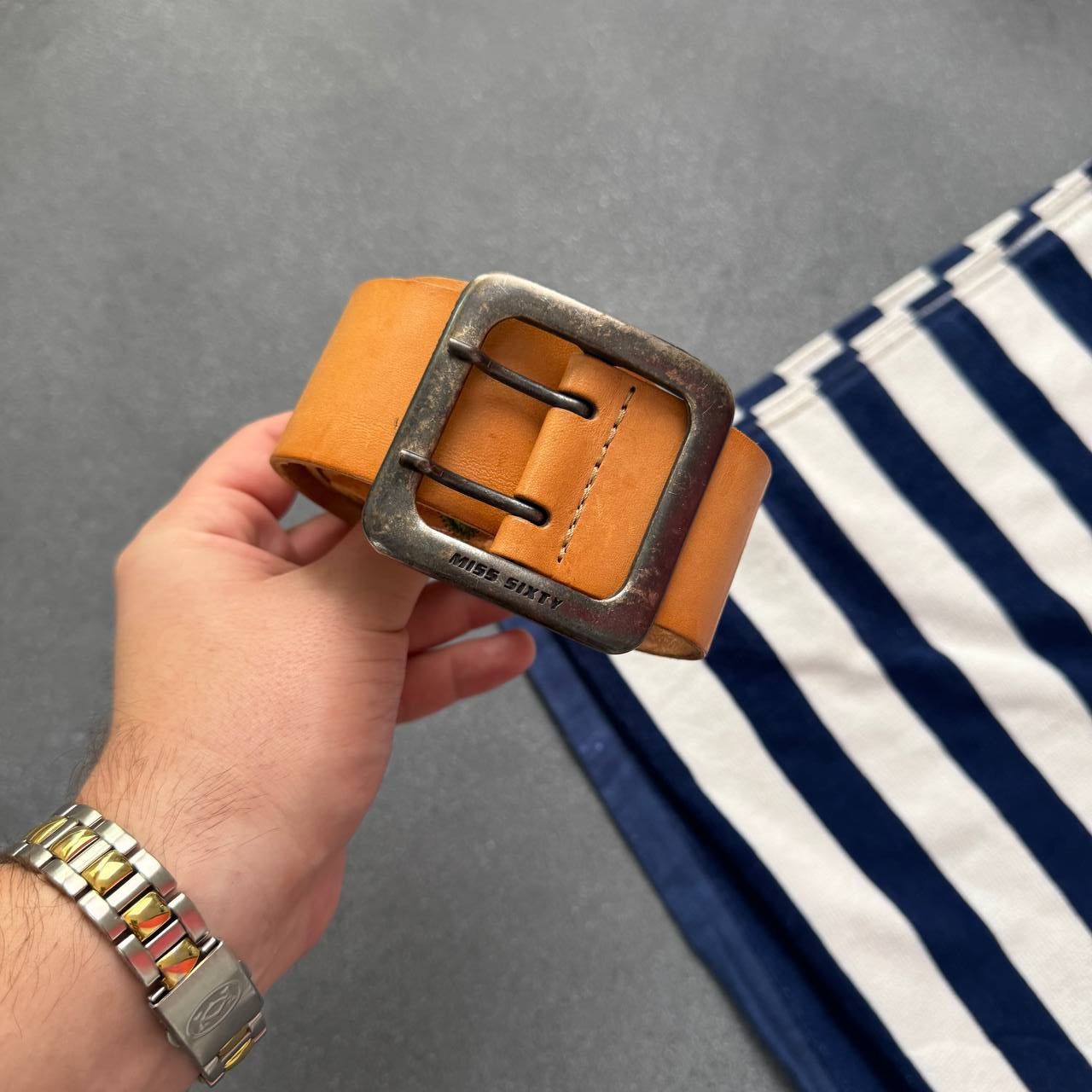 Miss Sixty × Vintage Miss Sixty Vintage Y2K Leather Belt Size ONE SIZE - 2 Thumbnail