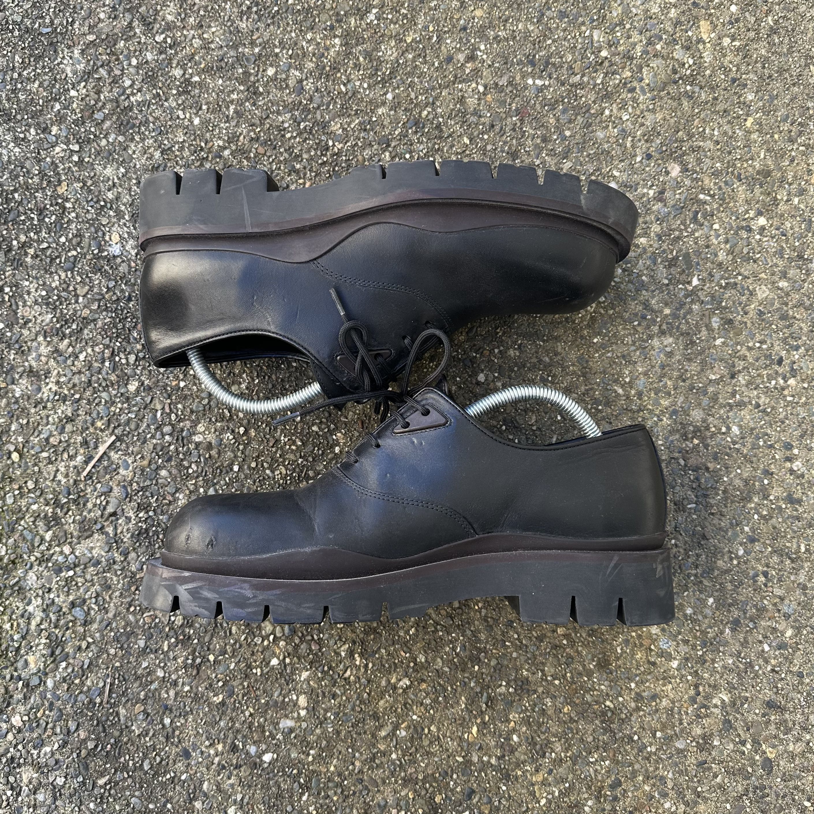 Bottega Veneta Black & Brown Tire Derby Size US 9 / EU 42 - 2 Thumbnail
