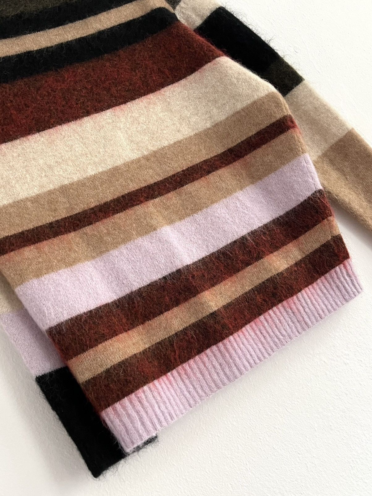 Acne Studios Acne Studios Striped Wool Mohair Multicolor Knit Sweater Size XS / US 0-2 / IT 36-38 - 8 Thumbnail