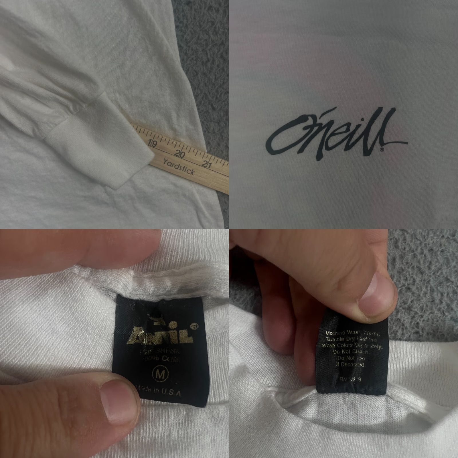 Vintage VINTAGE O’Neill Shirt M Long Sleeve Crew Neck White 80s Surfing Graphic Mens Size US M / EU 48-50 / 2 - 8 Thumbnail