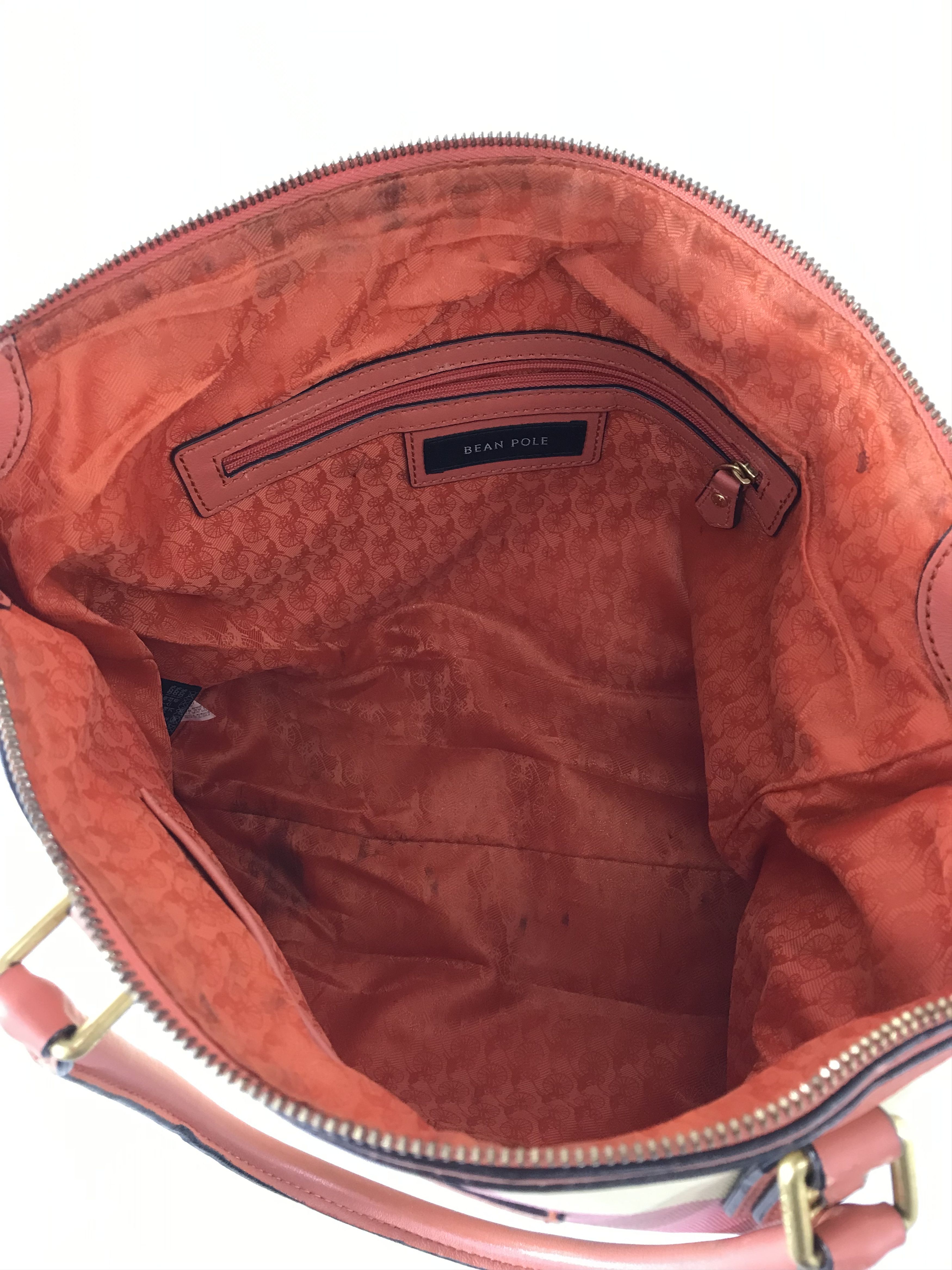 BEANPOLE Bean Pole Nova Check Checkered Burgandy Leather Hand Bag Size ONE SIZE - 6 Thumbnail