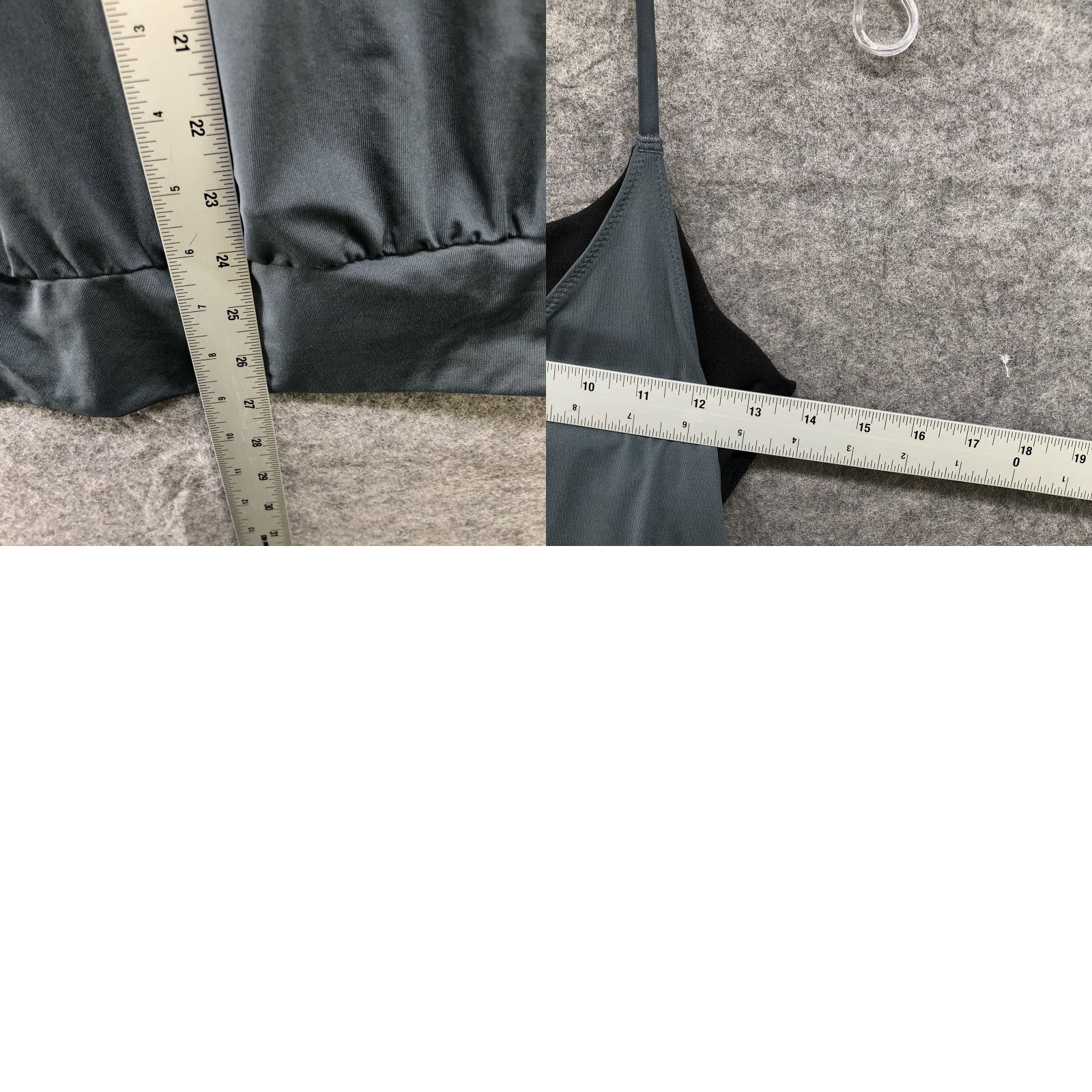 Gap Gap Gapfit Active Tank Top Womens S Built In Bra Layered Cinch Hem Gray Black Size S / US 4 / IT 40 - 8 Thumbnail