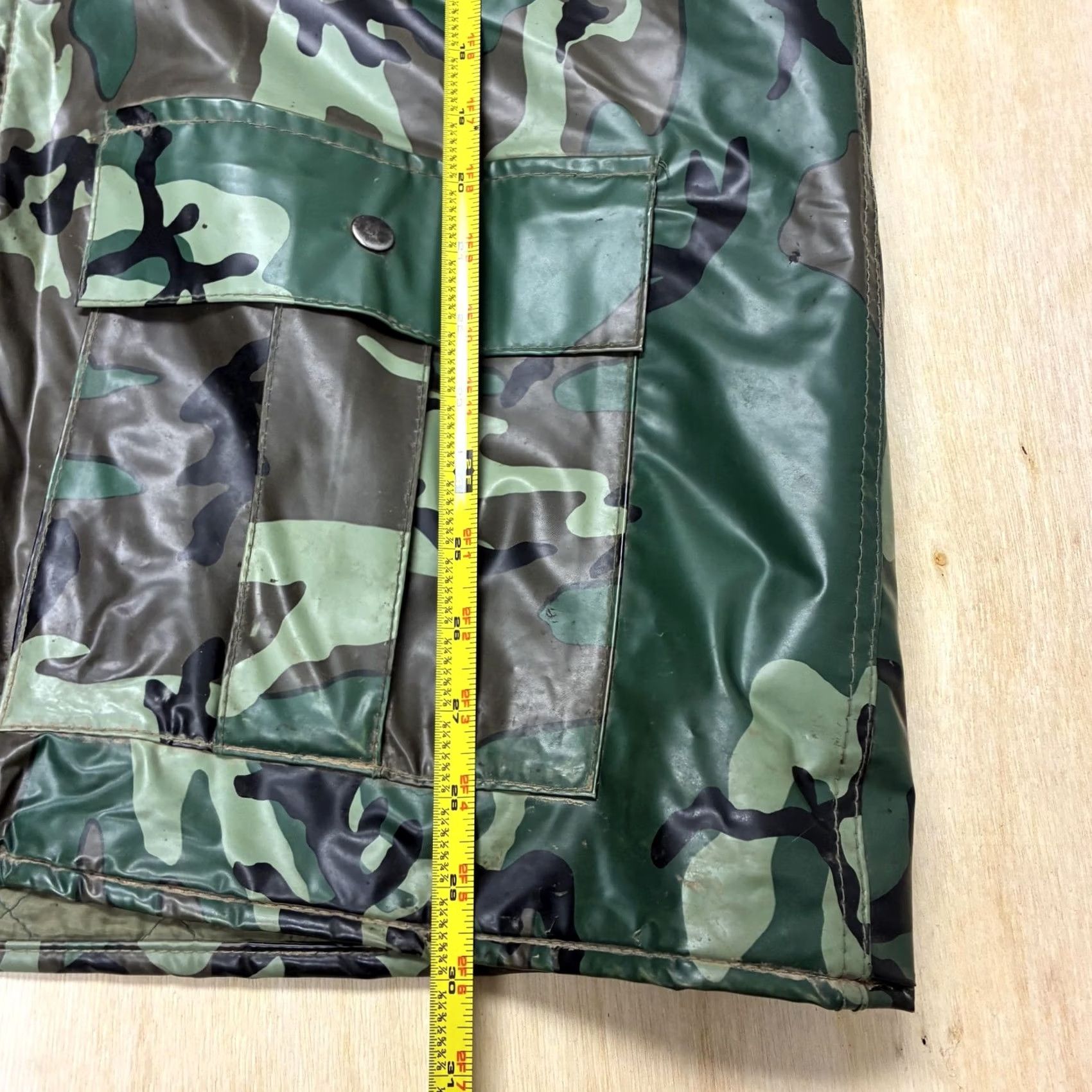 Vintage VINTAGE Duck Bay Jacket Men M Green Camo PVC Hooded Snap Waterproof Hunting Size US M / EU 48-50 / 2 - 6 Thumbnail