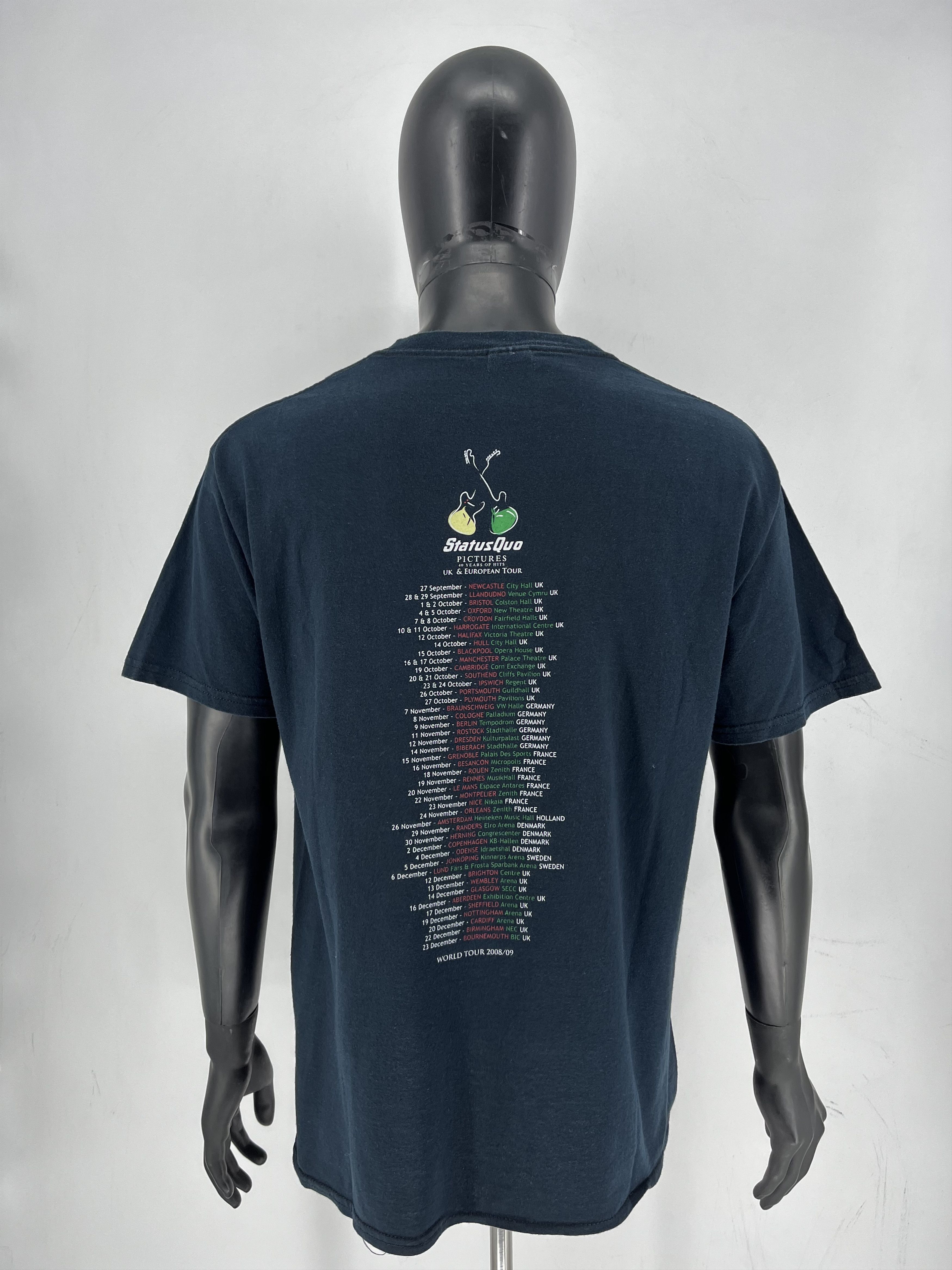 Band Tees Status Quo 2008 Vintage Tour Rock Band Tee Size L Size US L / EU 52-54 / 3 - 10 Thumbnail