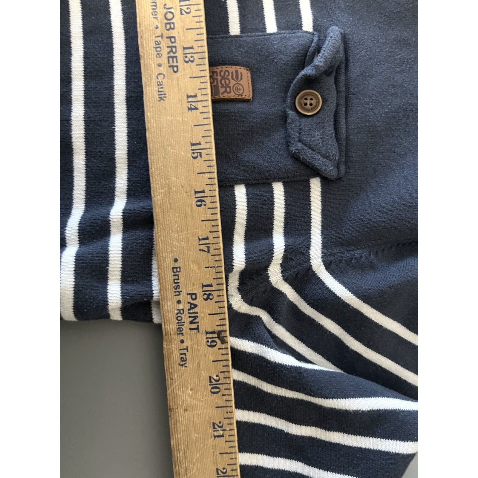 Vintage VINTAGE Cross Hatch Men's Sweater Shirt/Crew Neck Knit—Cable Knit, Navy/White, Size M, Casual, Fall/Winter, Mens Size US M / EU 48-50 / 2 - 6 Thumbnail