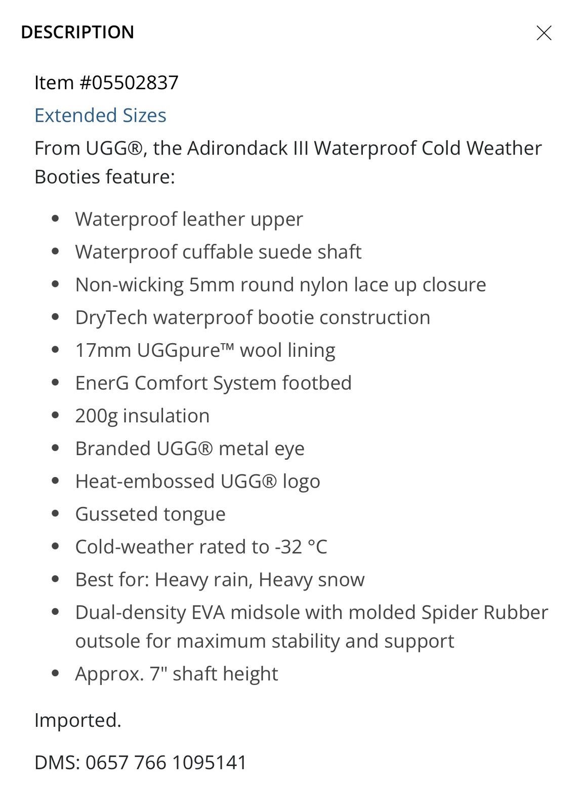 Ugg UGG Adirondack III Waterproof Cold Weather Booties Size US 9 / IT 39 - 16 Thumbnail