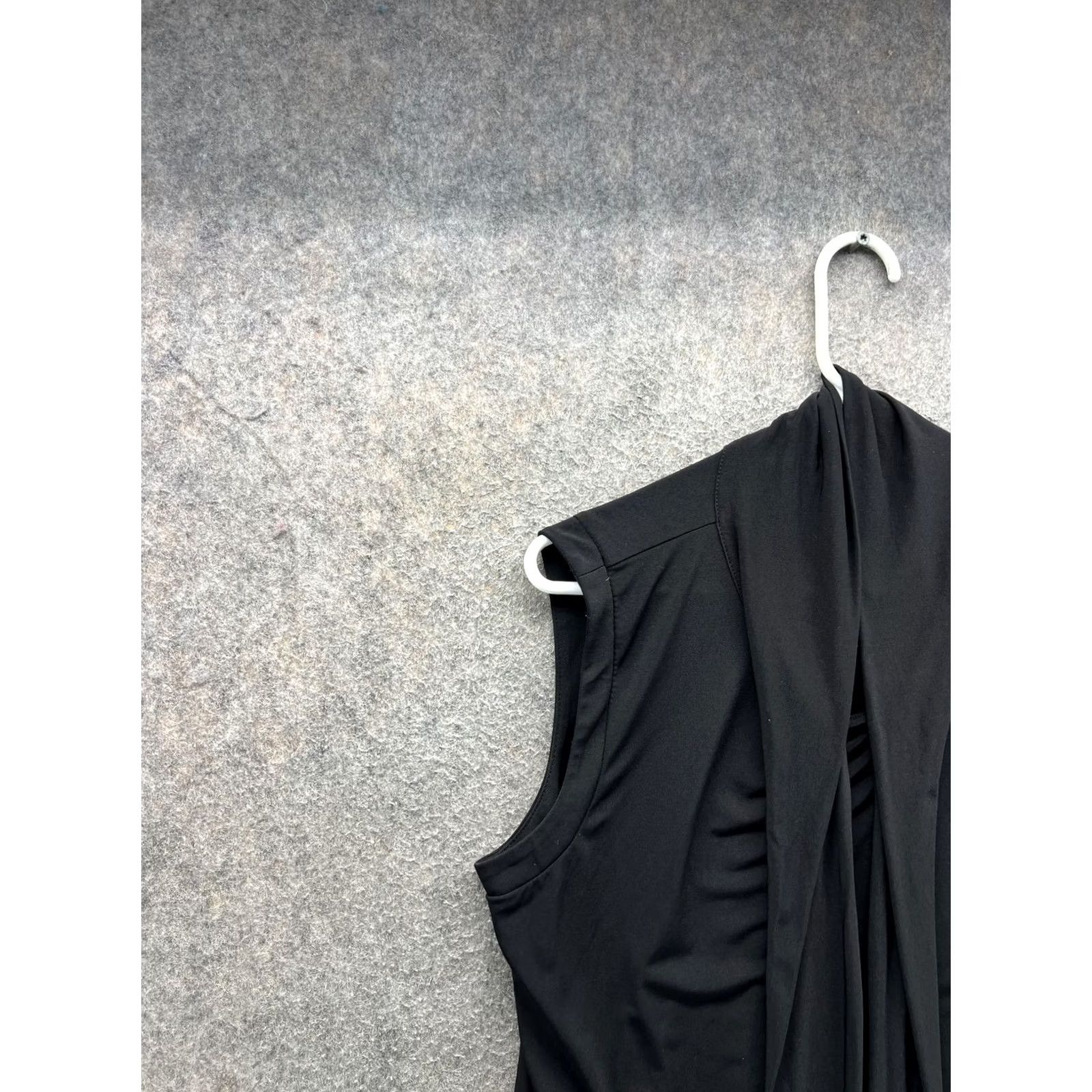 Karl Lagerfeld Karl Lagerfeld Paris Blouse Womens Large Black V-Neck Tie Sleeveless Top Dressy Shirt Size L / US 10 / IT 46 - 7 Thumbnail
