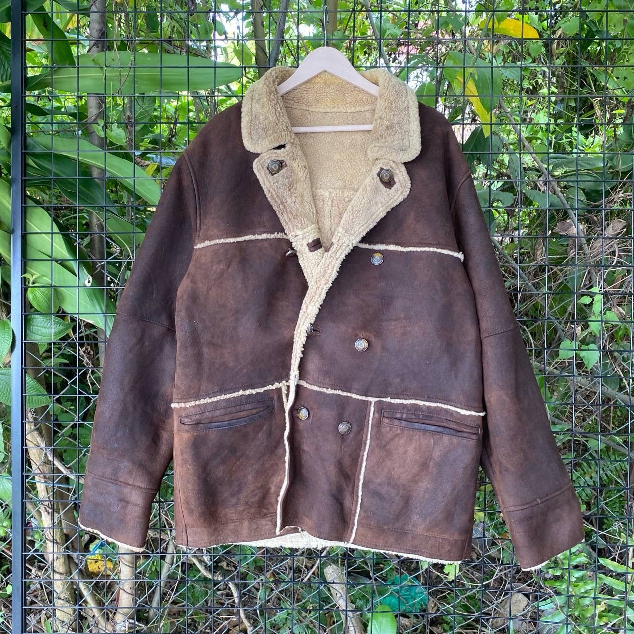 Vintage Vtg Wind Amor Sheepskin Leather Jacket Size US L / EU 52-54 / 3 - 1 Thumbnail