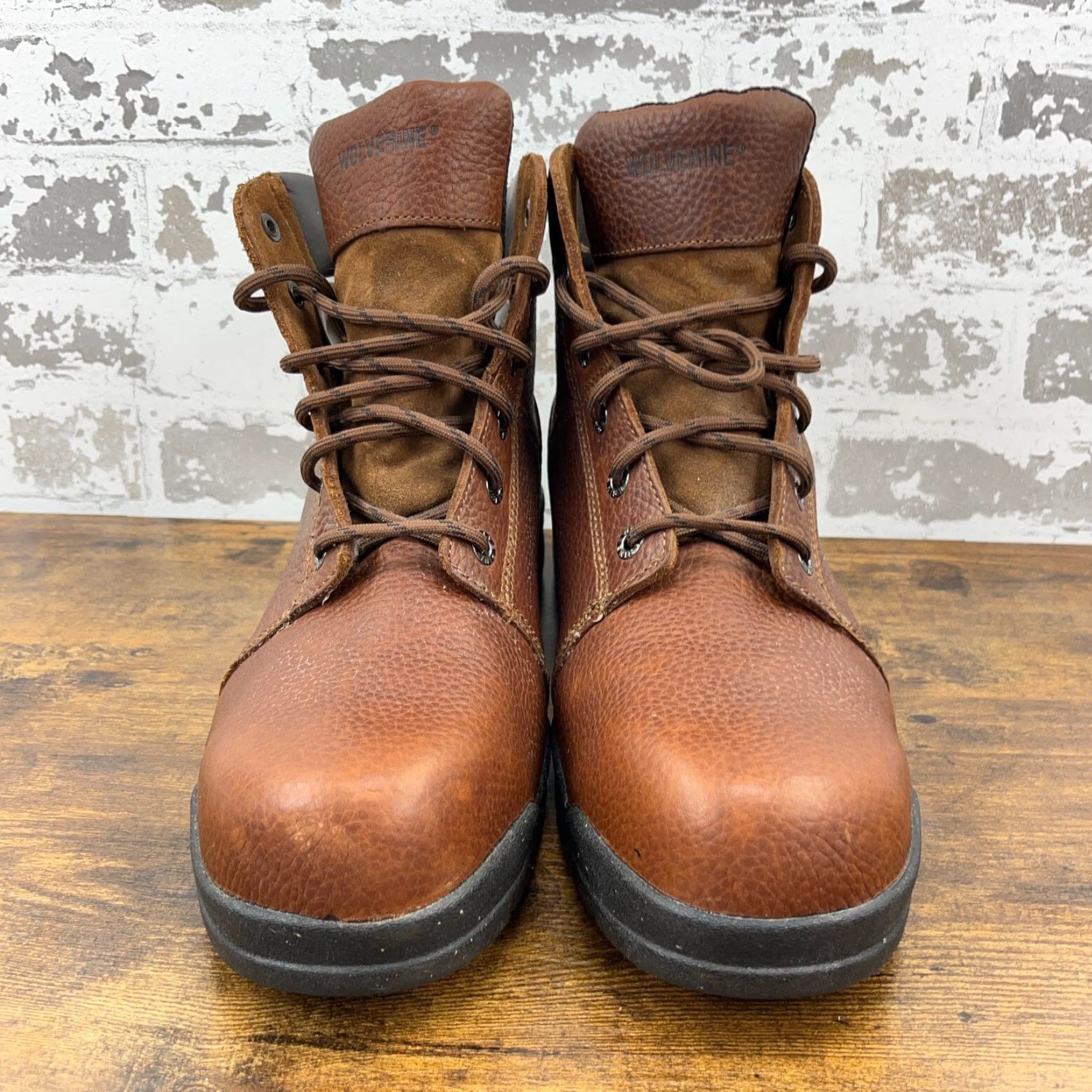 Vintage VINTAGE Wolverine Work Boots Men Size 14 M Leather Steel Toe Rubber Sole Brown 80s Casual Work Size US 14 / EU 47 - 4 Thumbnail