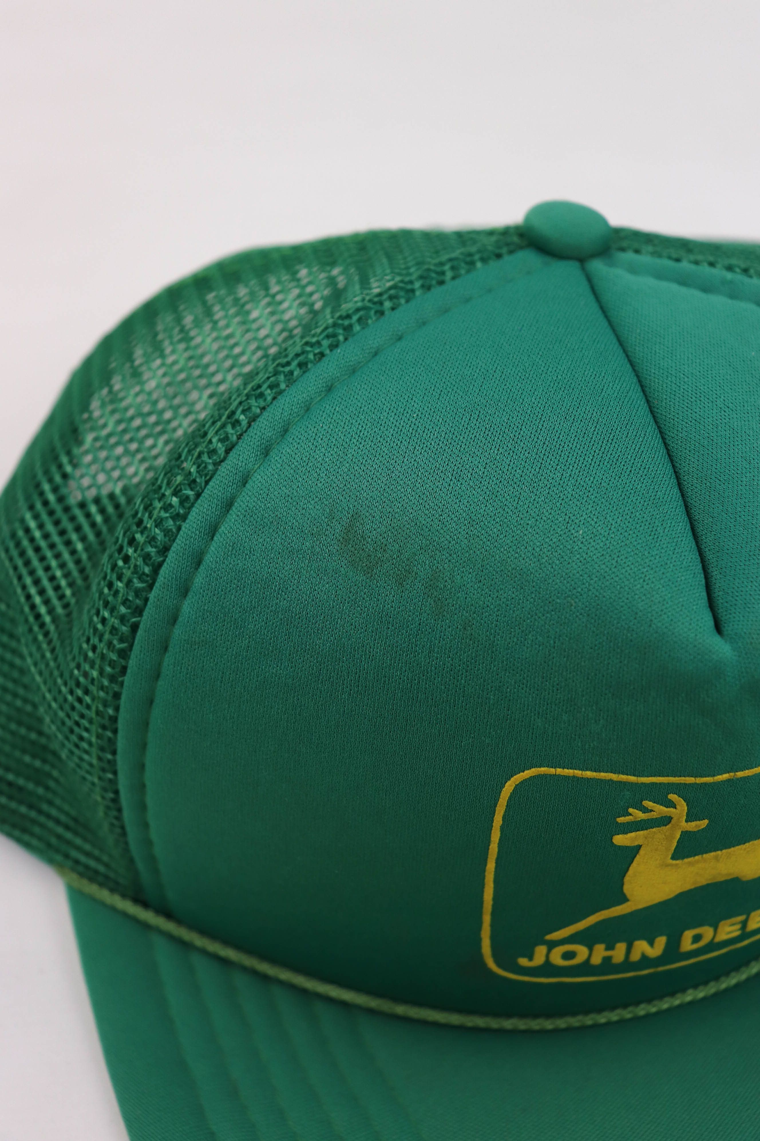 John Deere John Deere Vintage 90s Green Workers Trucker Cap Size ONE SIZE - 6 Thumbnail