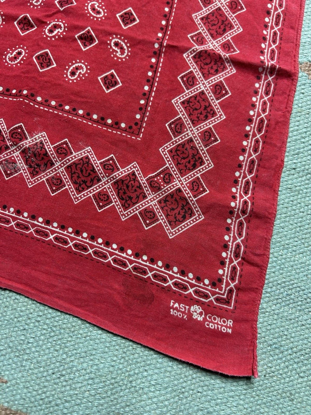 Vintage Vintage 1950s elephant bandana trunk up soft cotton selvedge Size ONE SIZE - 2 Thumbnail