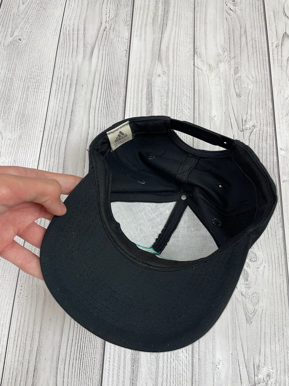 Adidas Vintage adidas equipment cap big logo black green Size ONE SIZE - 3 Thumbnail