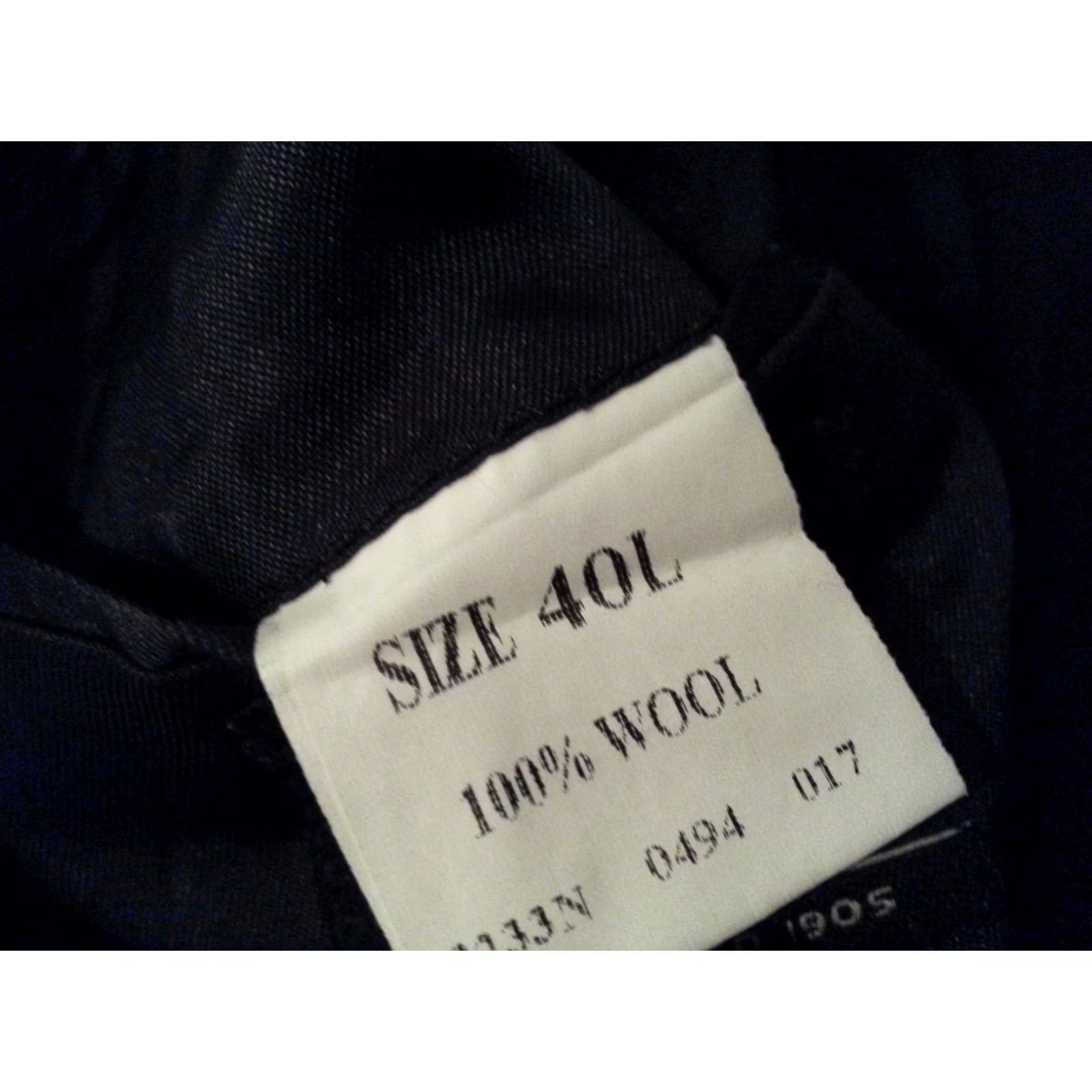 Jos. A. Bank Mens Jos. A Bank Black Wool Suit 40L Stripes 29x33 Size 40R - 7 Thumbnail