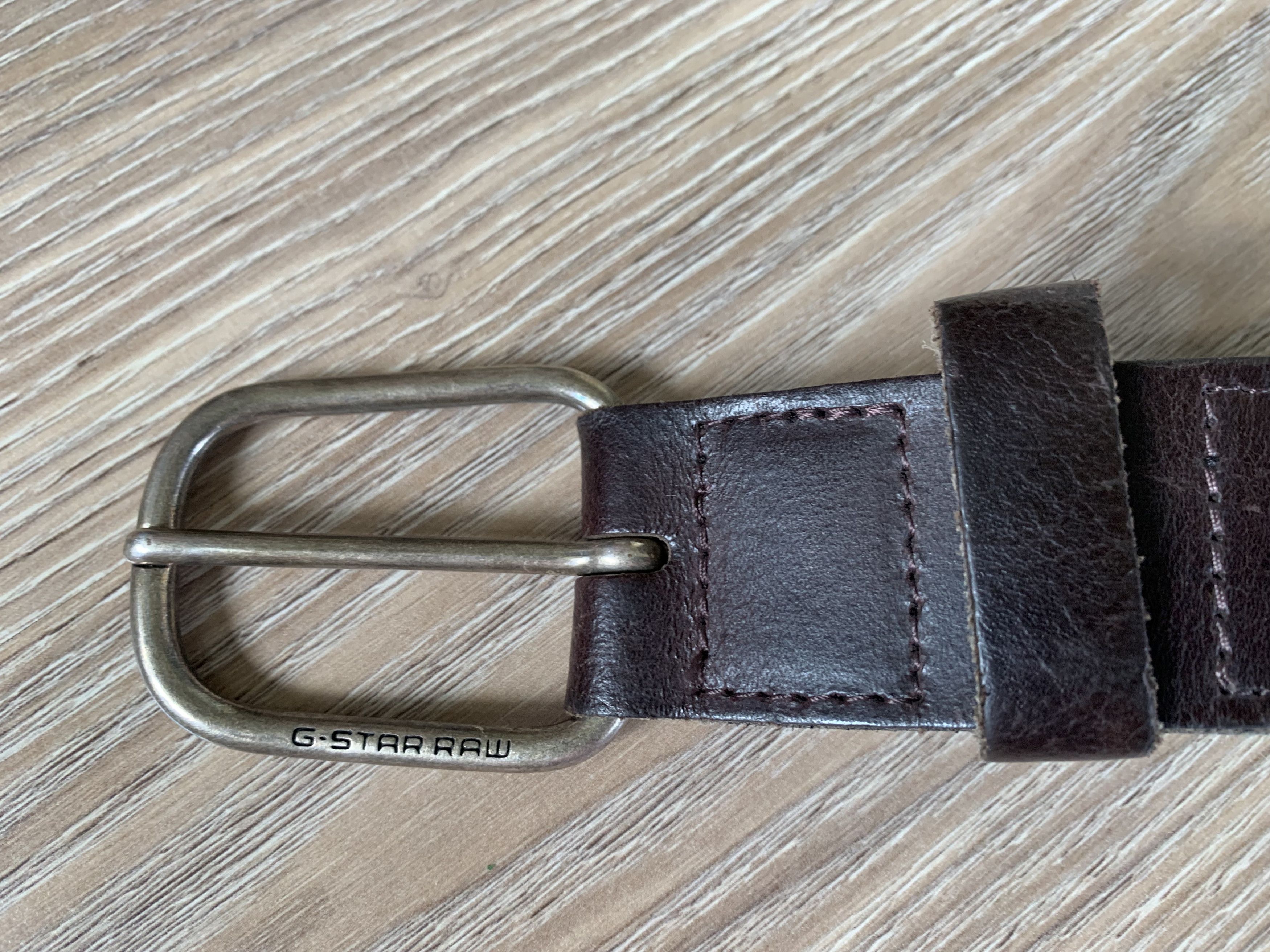 G-Star × Vintage G Star-Raw Brown Perforated Leather Belt Size ONE SIZE - 3 Thumbnail