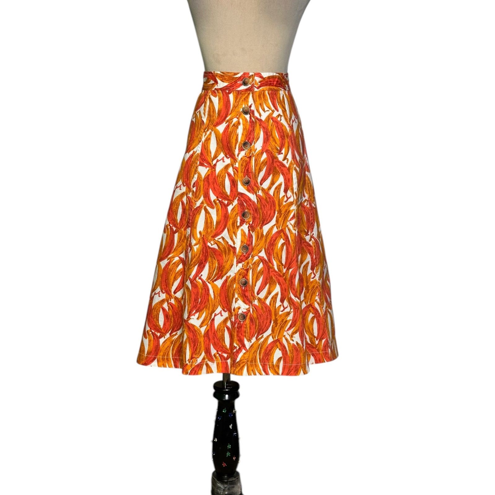Anthropologie Anthropolgie Maeve Banana Grove Denim midi Skirt Size 12 Size 34" / US 12 / IT 48 - 15 Thumbnail