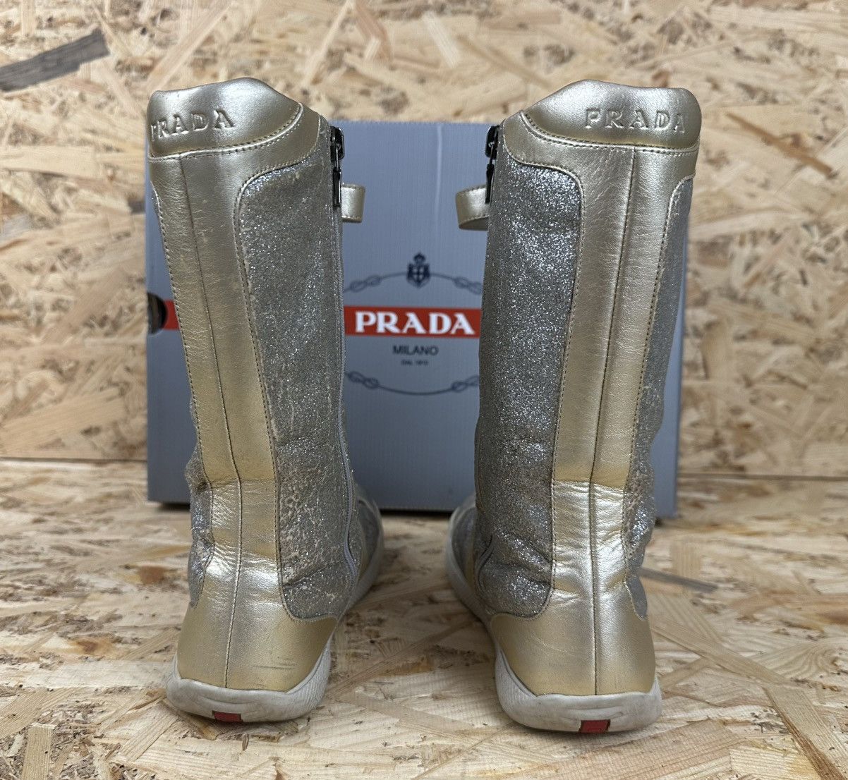 Prada Prada boits size 6,5 US gold Size US 6.5 / IT 36.5 - 4 Thumbnail