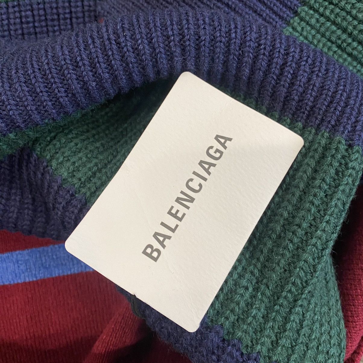Balenciaga Balenciaga Brand New Striped Knit Fleece Size US M / EU 48-50 / 2 - 5 Thumbnail