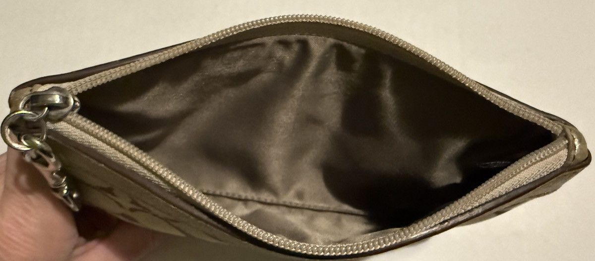 Coach Coach 03292 Brown Jacquard Signature Vintage Zip Wristlet Size ONE SIZE - 3 Thumbnail