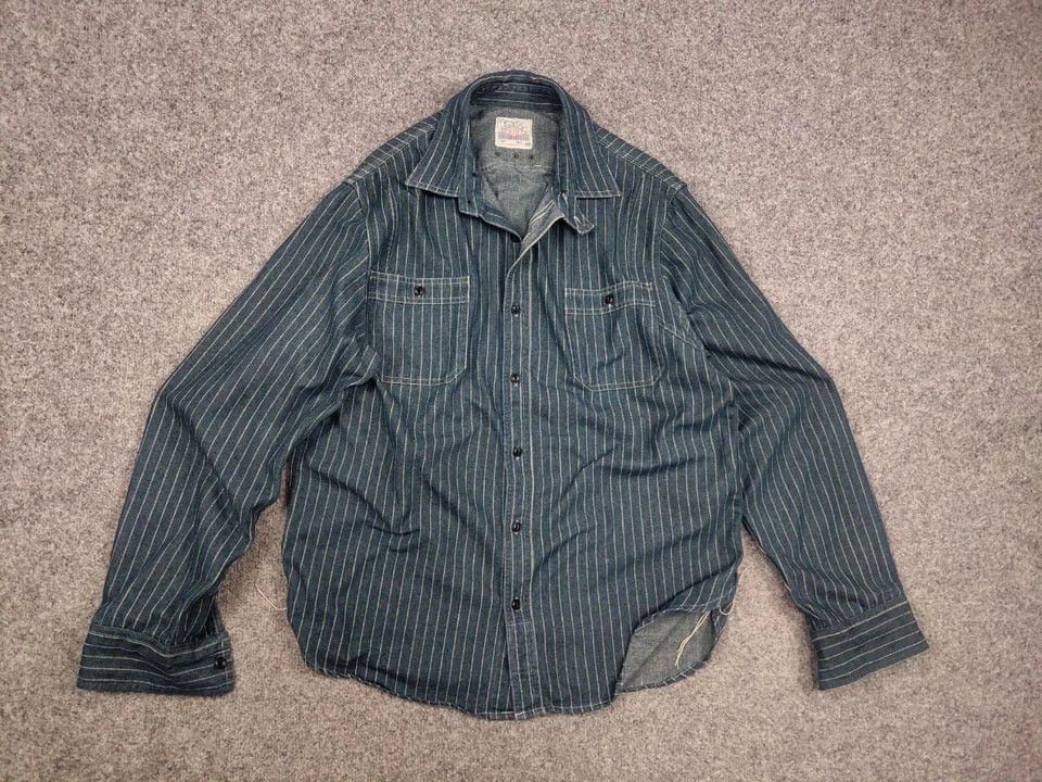 Japanese Brand Non Stock Flyer Japan Wabash Vent Hole Vintage Work Shirt Size US L / EU 52-54 / 3 - 7 Thumbnail
