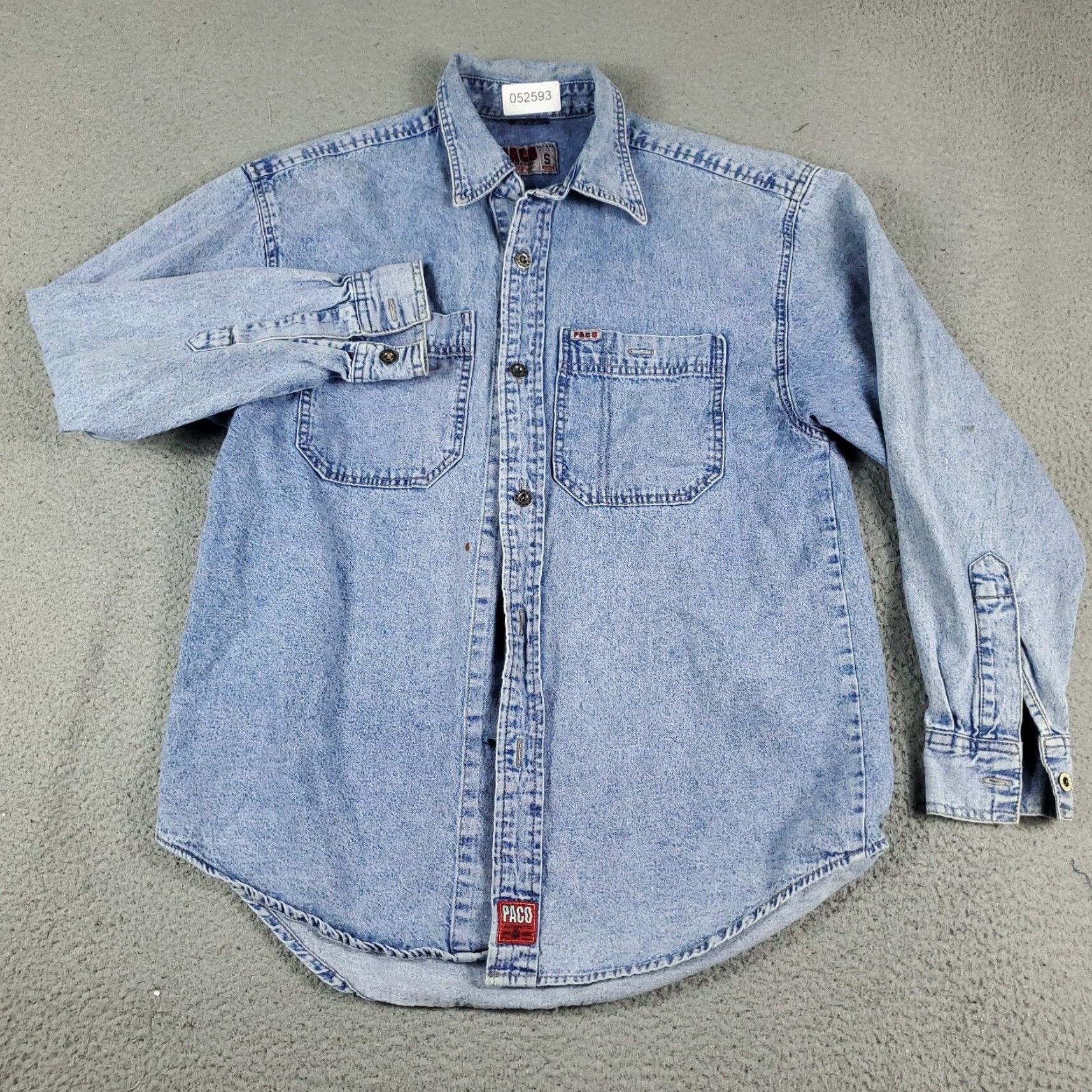 Vintage VINTAGE PACO Denim Button-Up Shirt Mens Size Small Blue Long Sleeve Classic Size US S / EU 44-46 / 1 - 2 Thumbnail