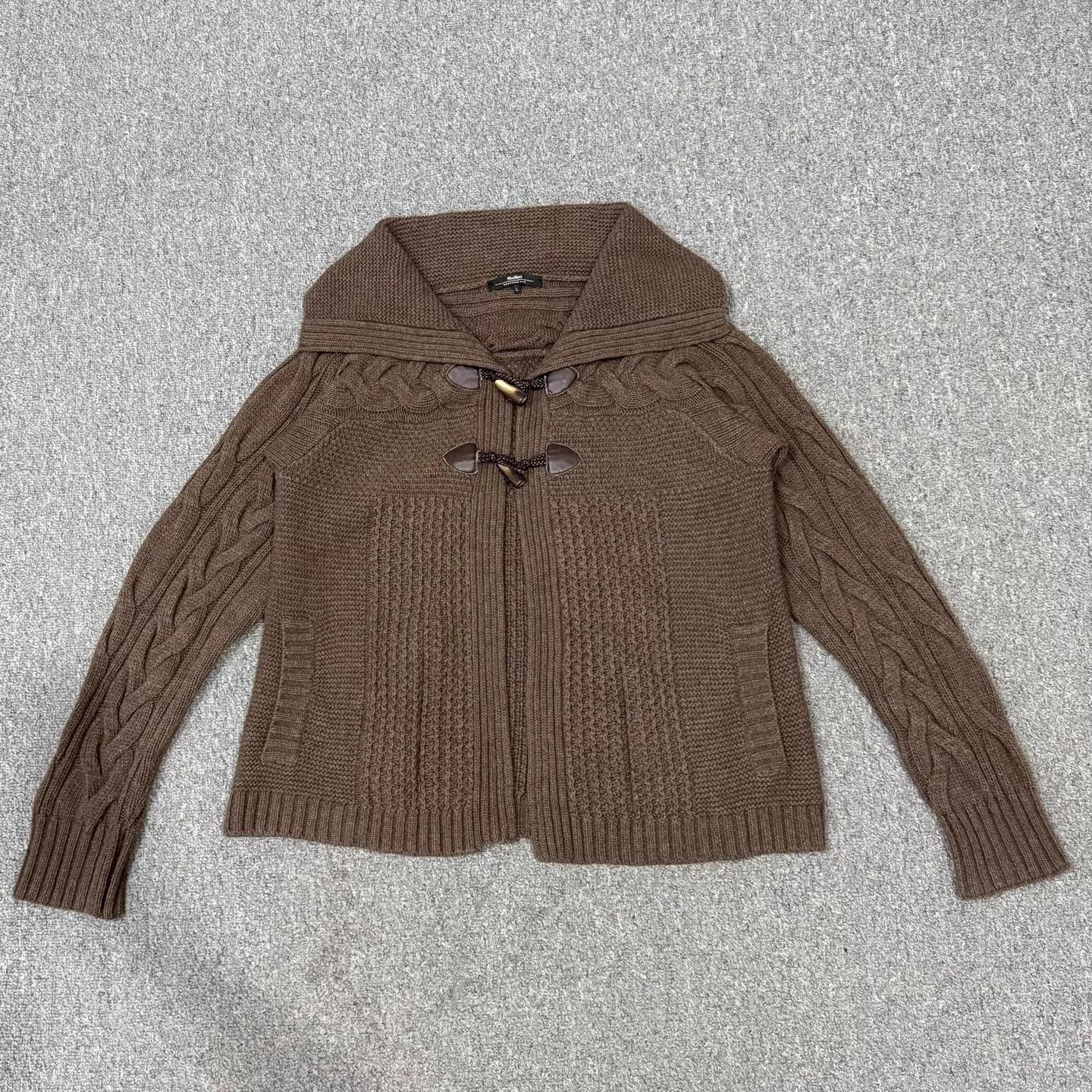 Max Mara Maxmara Brown Knit Jacket L 95 New Size L / US 10 / IT 46 - 1 Thumbnail