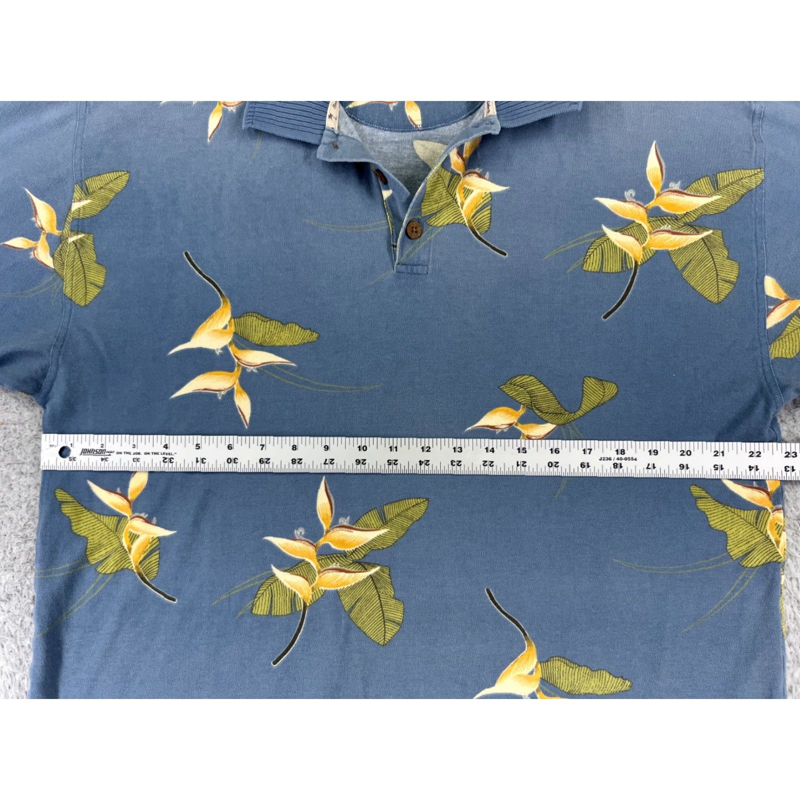 Tommy Bahama Tommy Bahama Polo Shirt Mens Large Blue Floral 100% Cotton Knit Polo Shirt Mens Blue Floral 100% Cotton Knit Size US L / EU 52-54 / 3 - 7 Thumbnail
