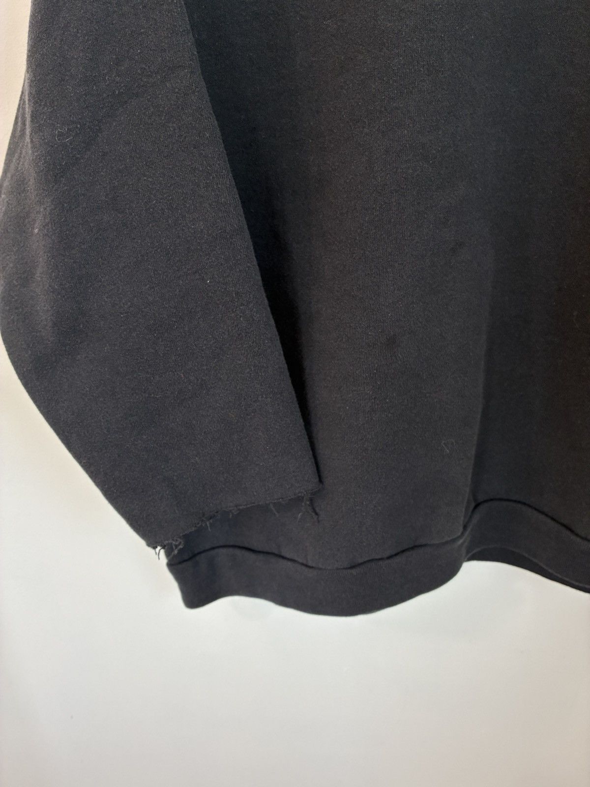 Vintage Vintage Blank Black Cut Off Oversize Fit Crewneck Size US XL / EU 56 / 4 - 3 Thumbnail