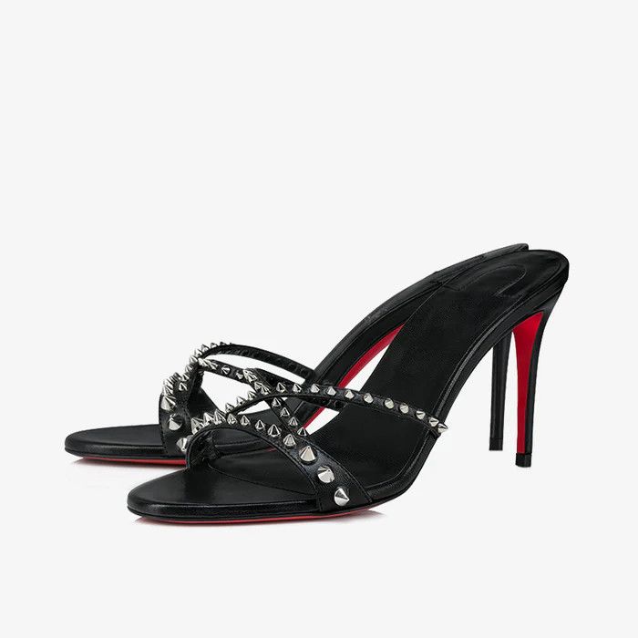 Christian Louboutin o1bcso1str0825 Tatooshka 85 in Black Size US 7 / IT 37 - 2 Thumbnail