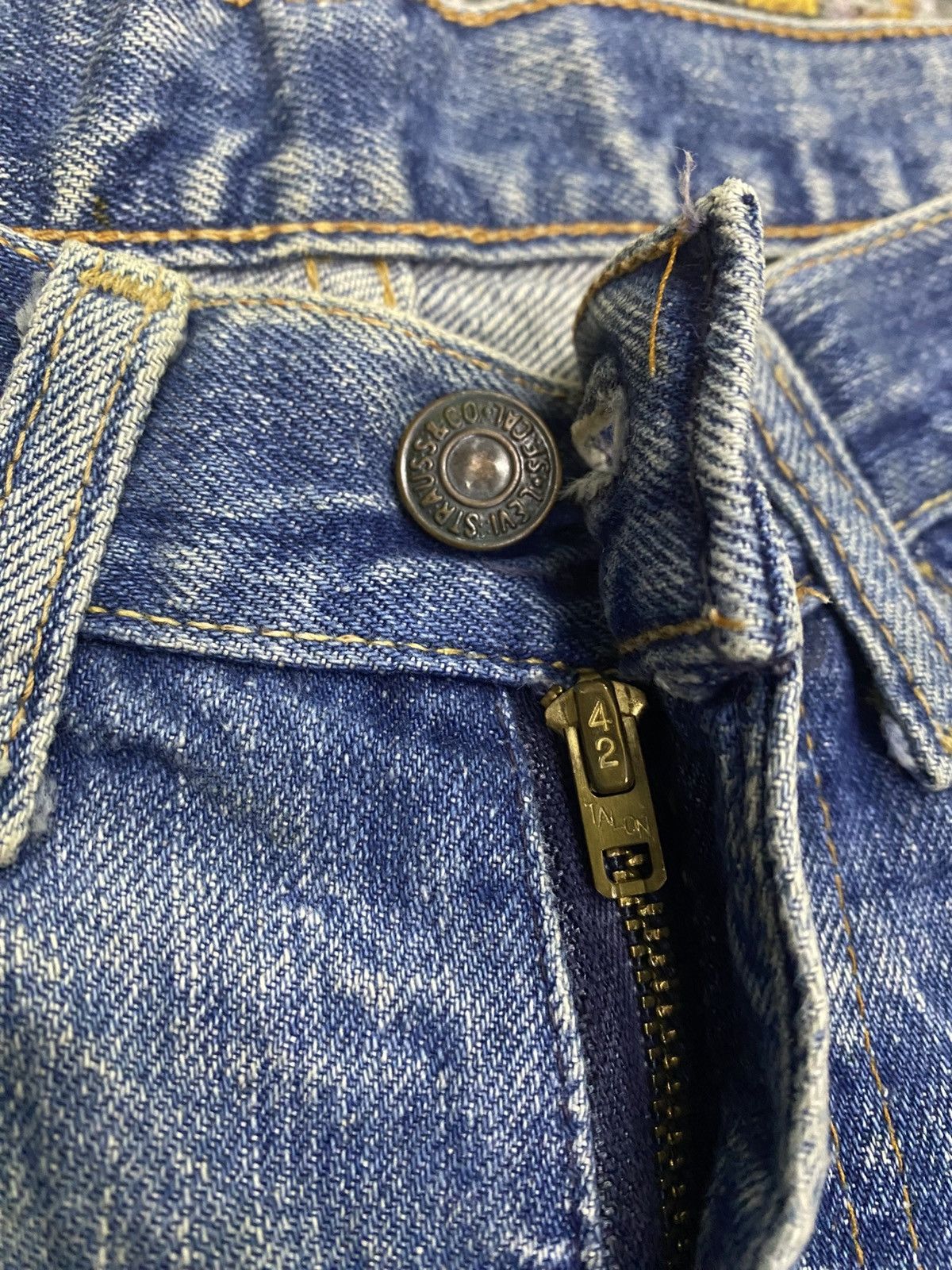 Levi's × Levi's Vintage Clothing × Vintage Flared💥Vintage 70s Levi’s Orange Tab Bell Bottom Jeans Size US 30 / EU 46 - 7 Thumbnail
