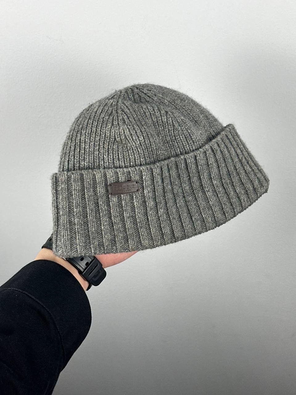 Barbour Barbour Casual Wool Grey Beanie Knitted Hat Size ONE SIZE - 2 Thumbnail