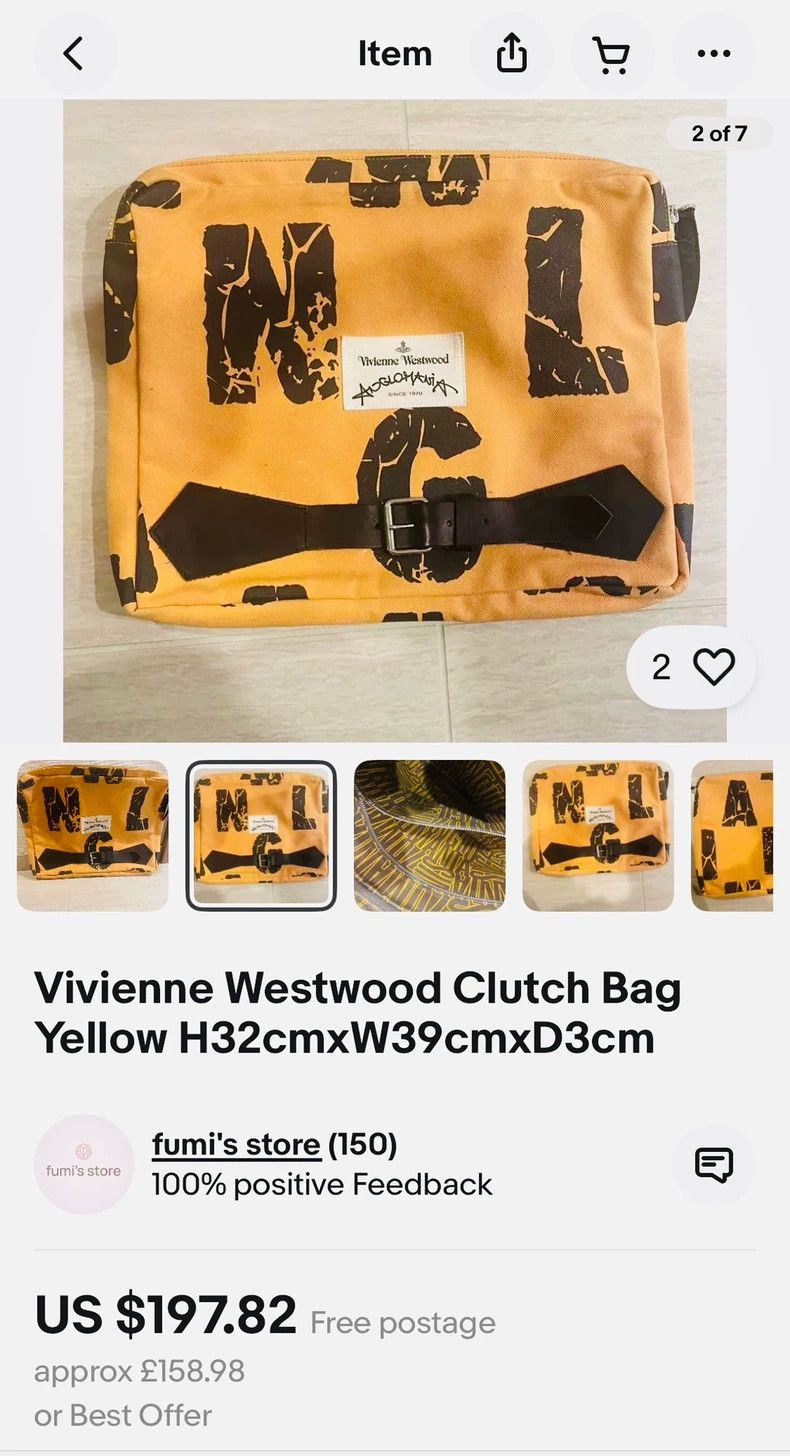 Vivienne Westwood Vivienne Westwood size os Handbag computer bag Size ONE SIZE - 9 Thumbnail
