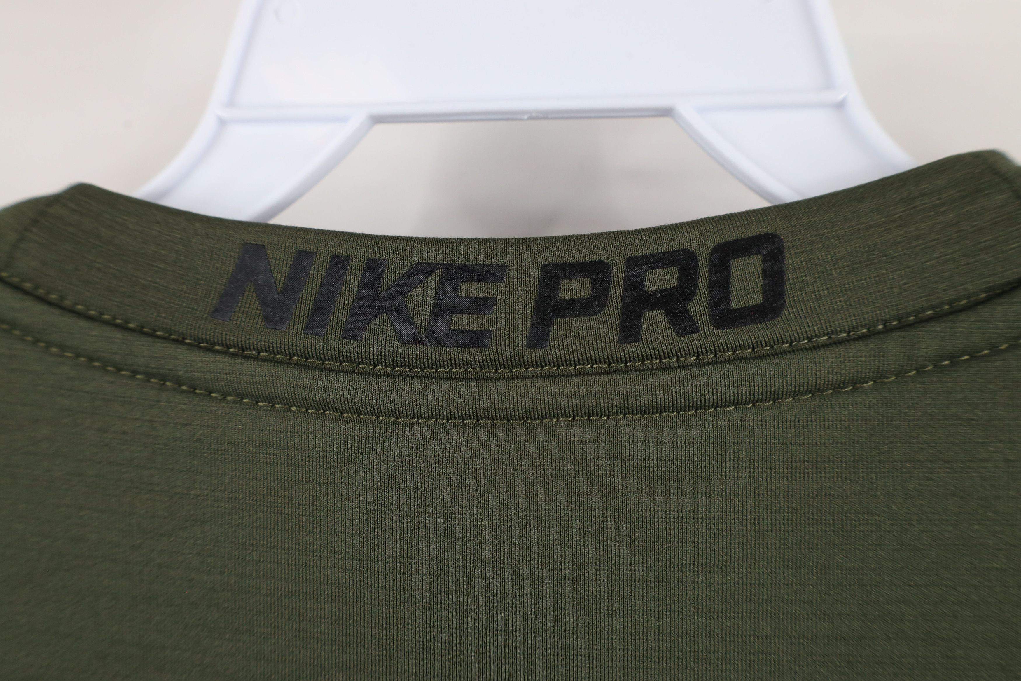 Nike × Vintage Nike Pro Hyperwarm Long Sleeve Training Outdoor Shirt Green Size US XXL / EU 58 / 5 - 12 Thumbnail