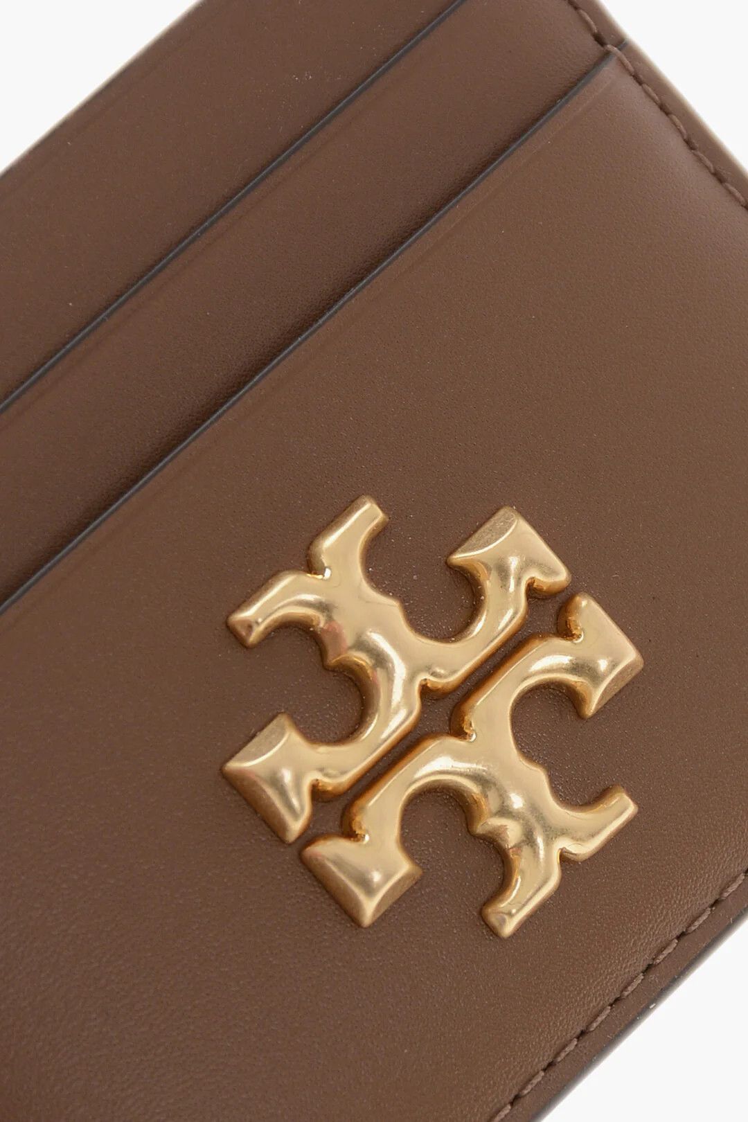 Tory Burch og1mm0426 Size: OS / Leather Card Holder in Brown Size ONE SIZE - 3 Thumbnail