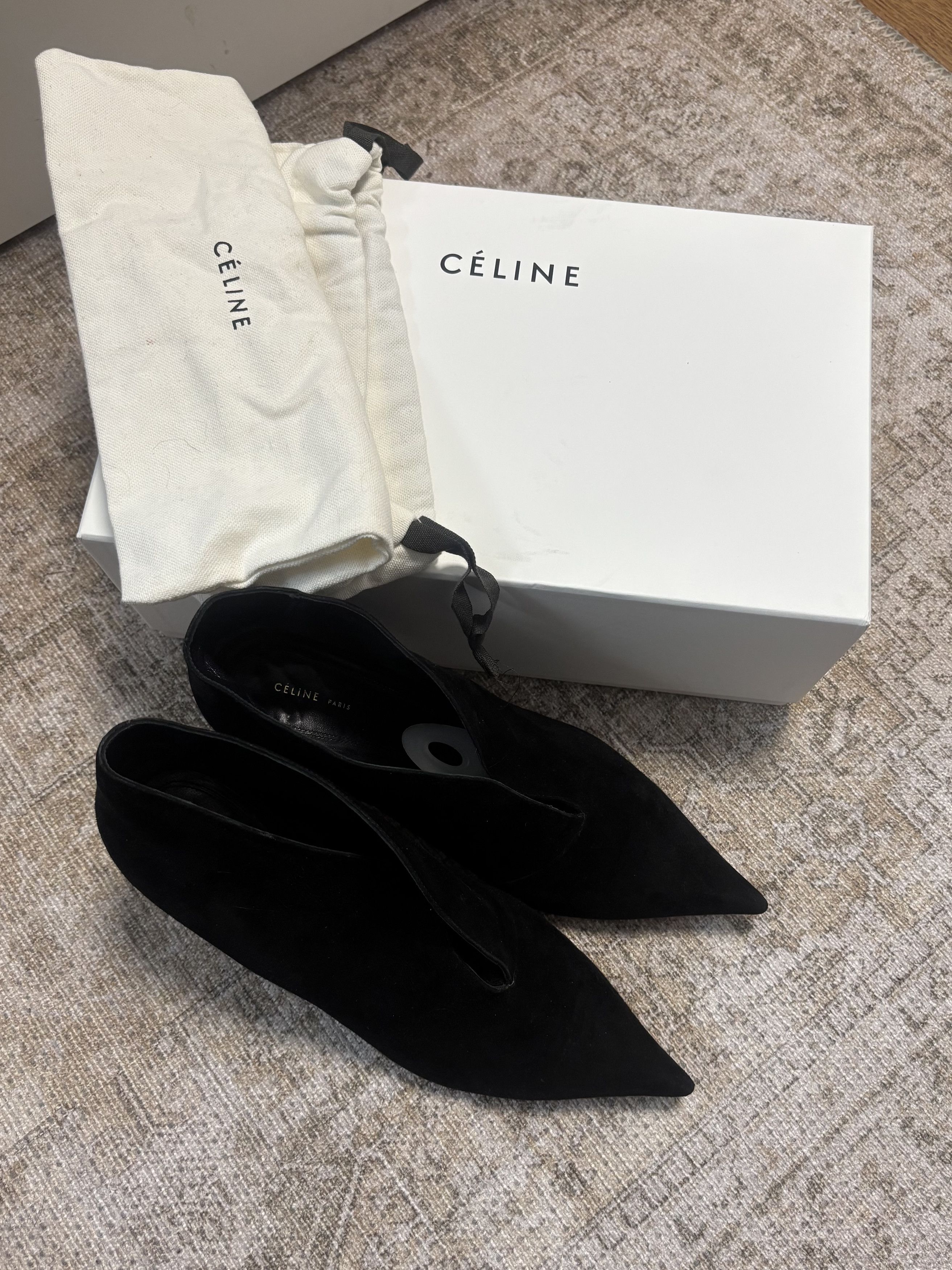 Celine 2007 Phoebe Philo Celine V Neck Heels Pumps Size US 10 / IT 40 - 6 Thumbnail