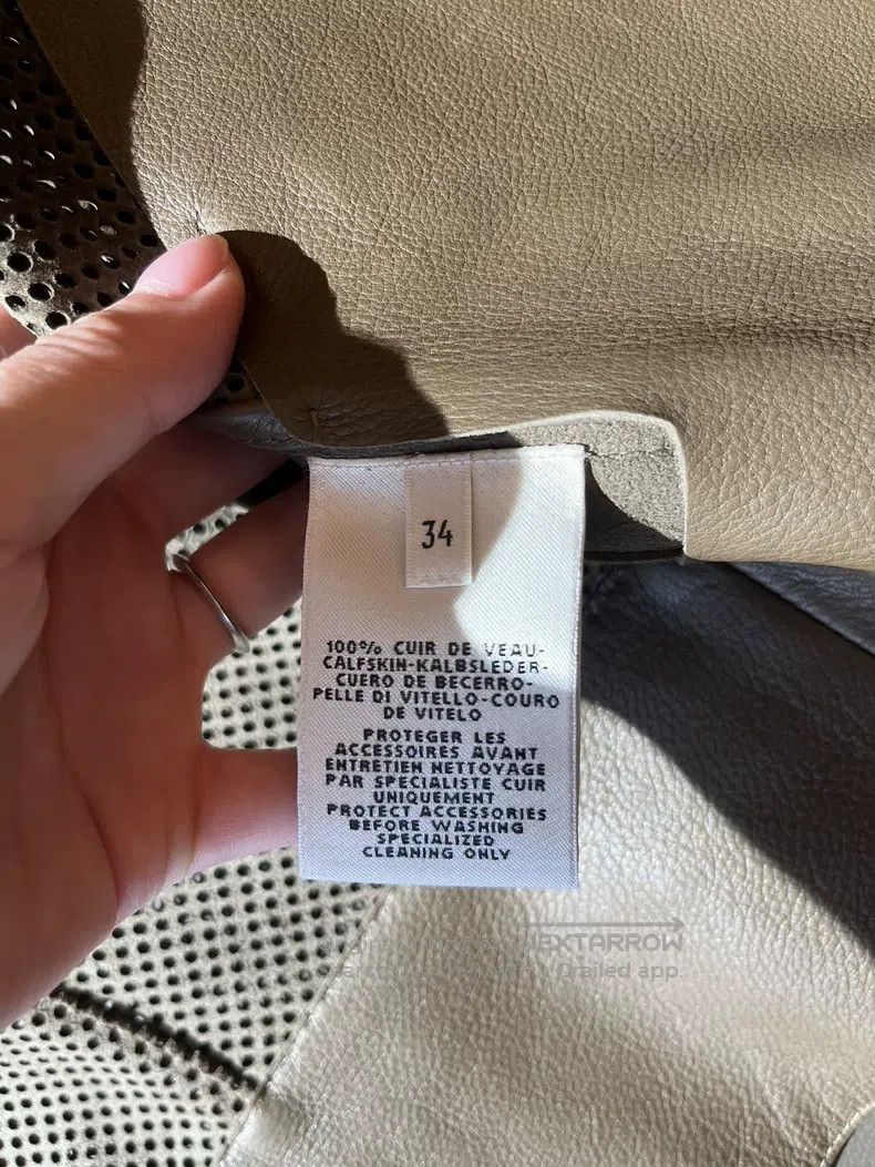 Hermes Hermes Elephant Gray Leather Jacket Size XXS / US 00 / IT 34 - 5 Thumbnail