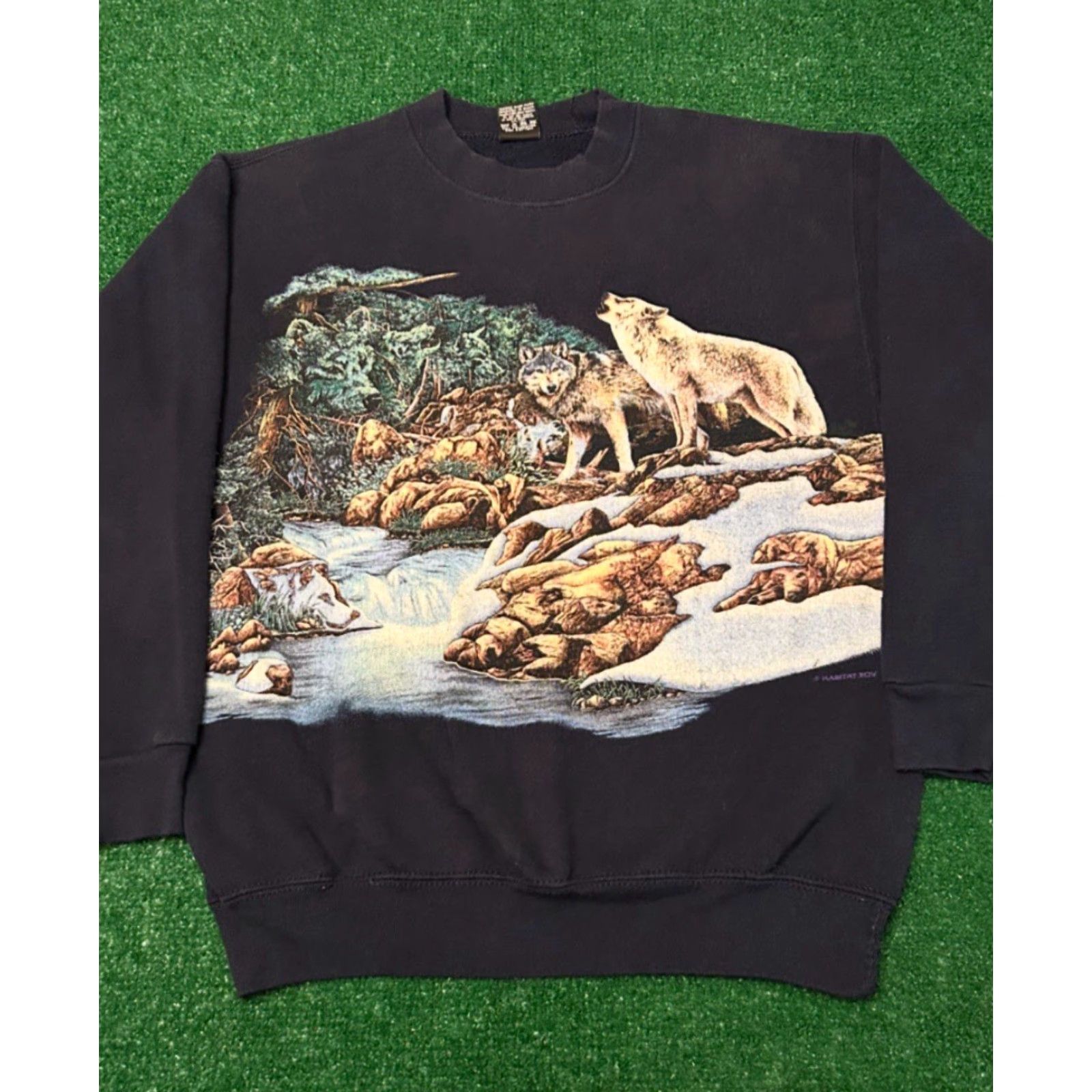 Vintage VINTAGE Wolf Nature All Over Print Wrap Around Crewneck Sweater Sz M Mens Blue 90s Nature Animals Outdoor 1990s 80s Pullover Crew Neck Size US M / EU 48-50 / 2 - 2 Thumbnail