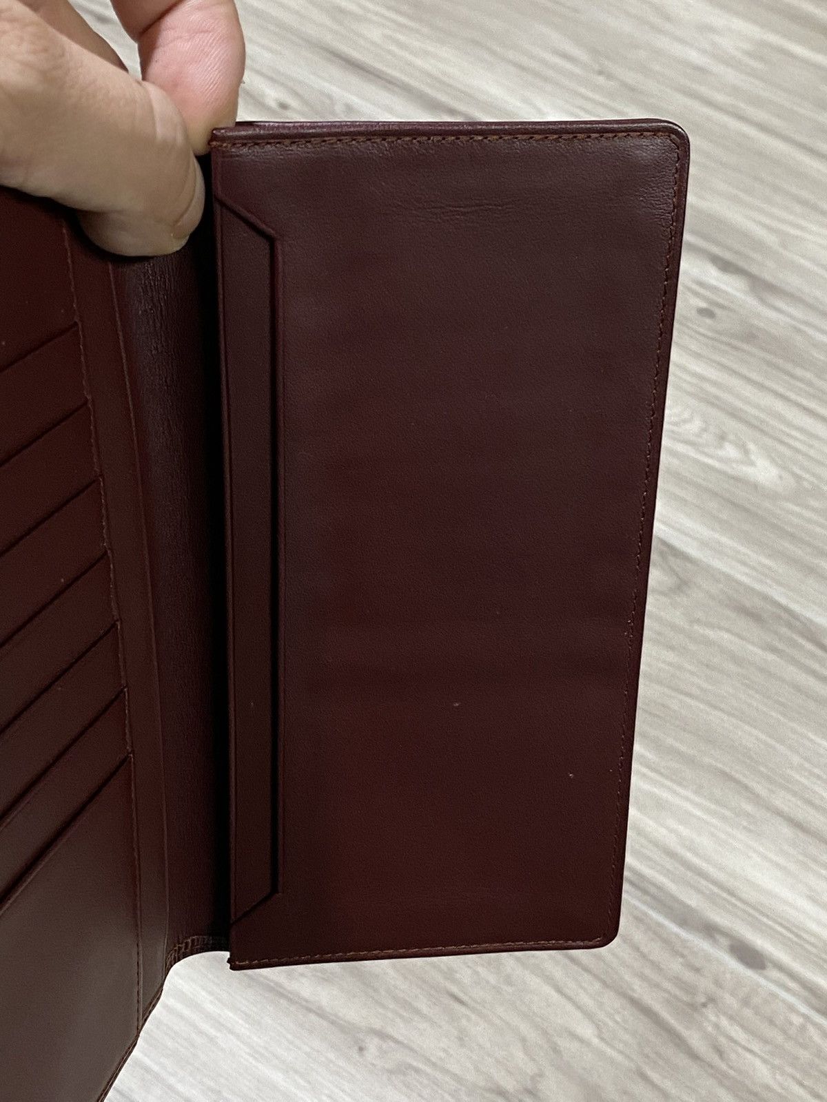 Cartier Cartier Red Long Leather Wallet Preowned Card Holder Size ONE SIZE - 7 Thumbnail