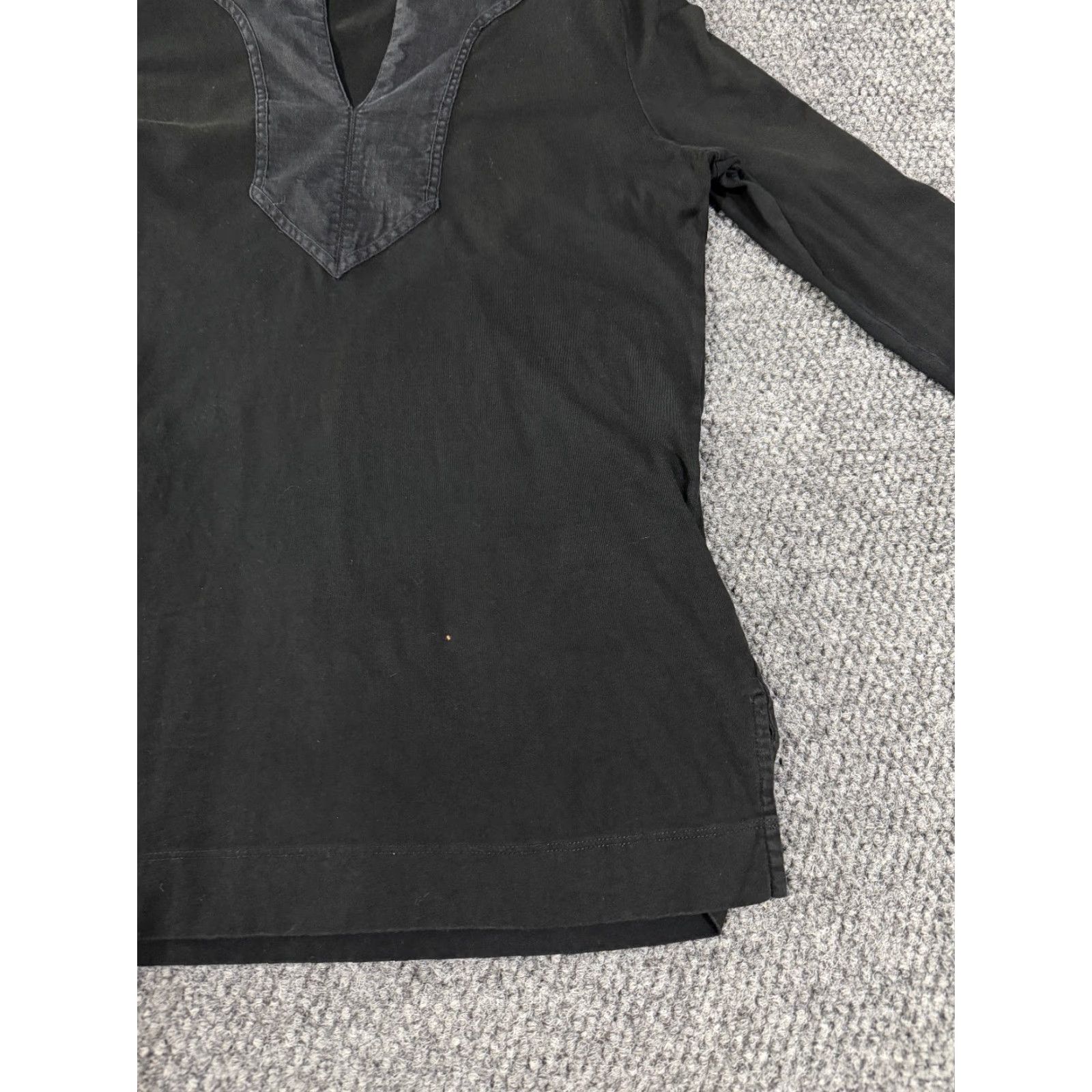 Ralph Lauren Lauren Ralph Lauren Tunic Top Womens Medium Black Long Sleeve V Neck Stretch Blouse Size M / US 6-8 / IT 42-44 - 3 Thumbnail
