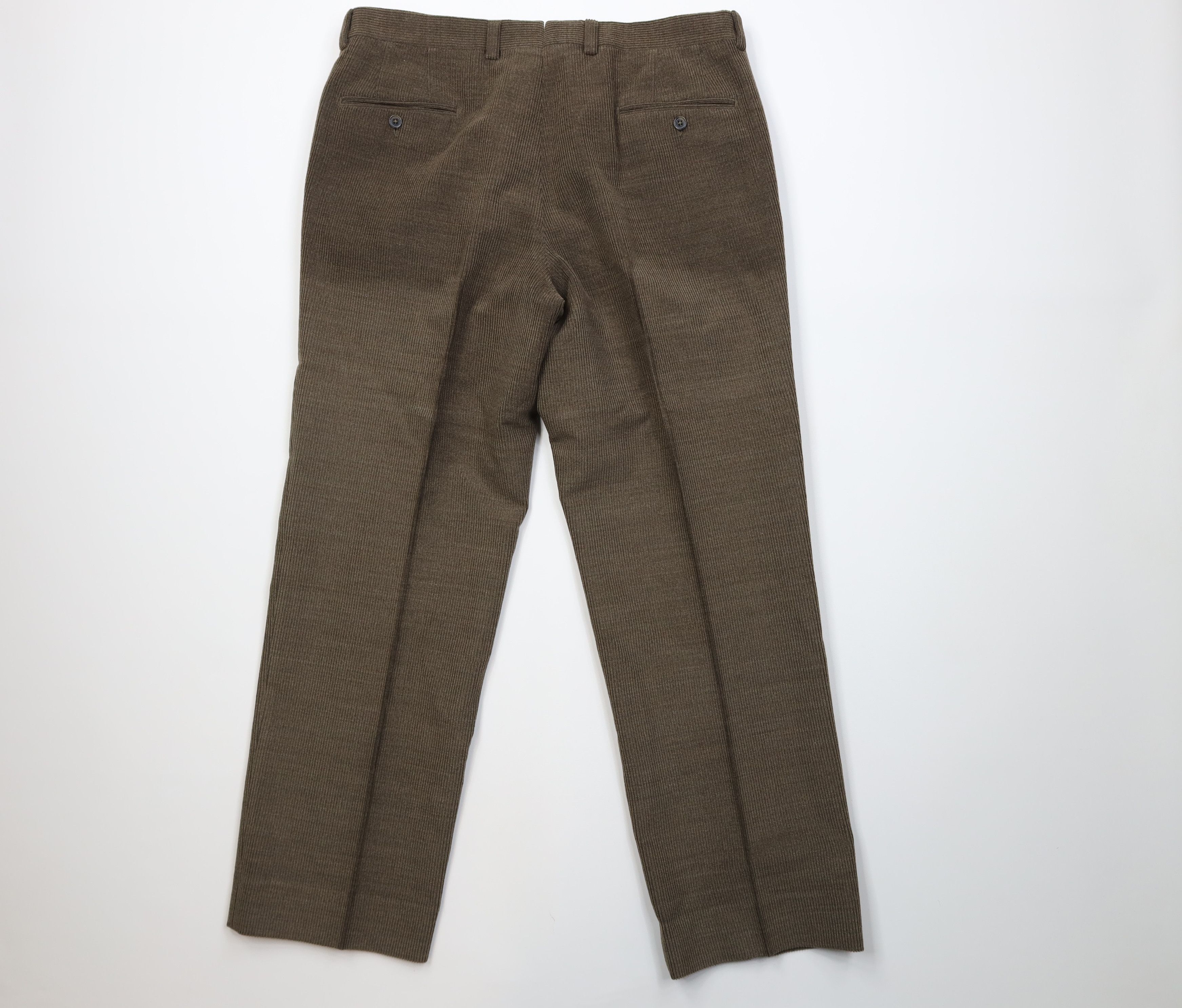 Vintage Vintage 90s Streetwear Wool Corduroy Wide Leg Chino Pants Size US 36 / EU 52 - 12 Thumbnail