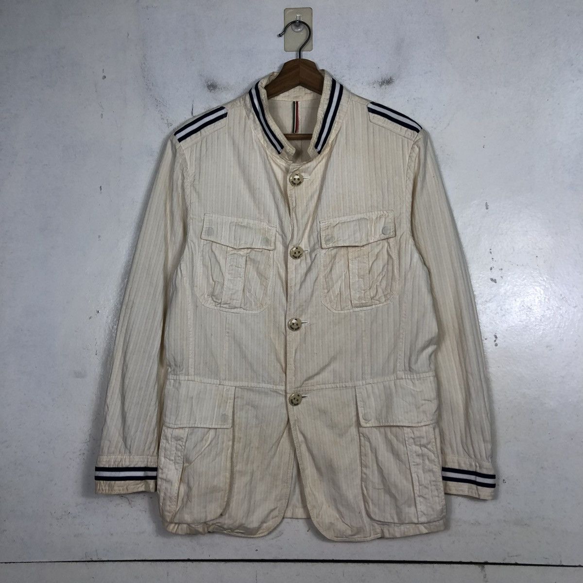 Issey Miyake 💥VINTAGE HICKORY CHORE JACKET STRIPED SABI SABI Size US S / EU 44-46 / 1 - 3 Thumbnail