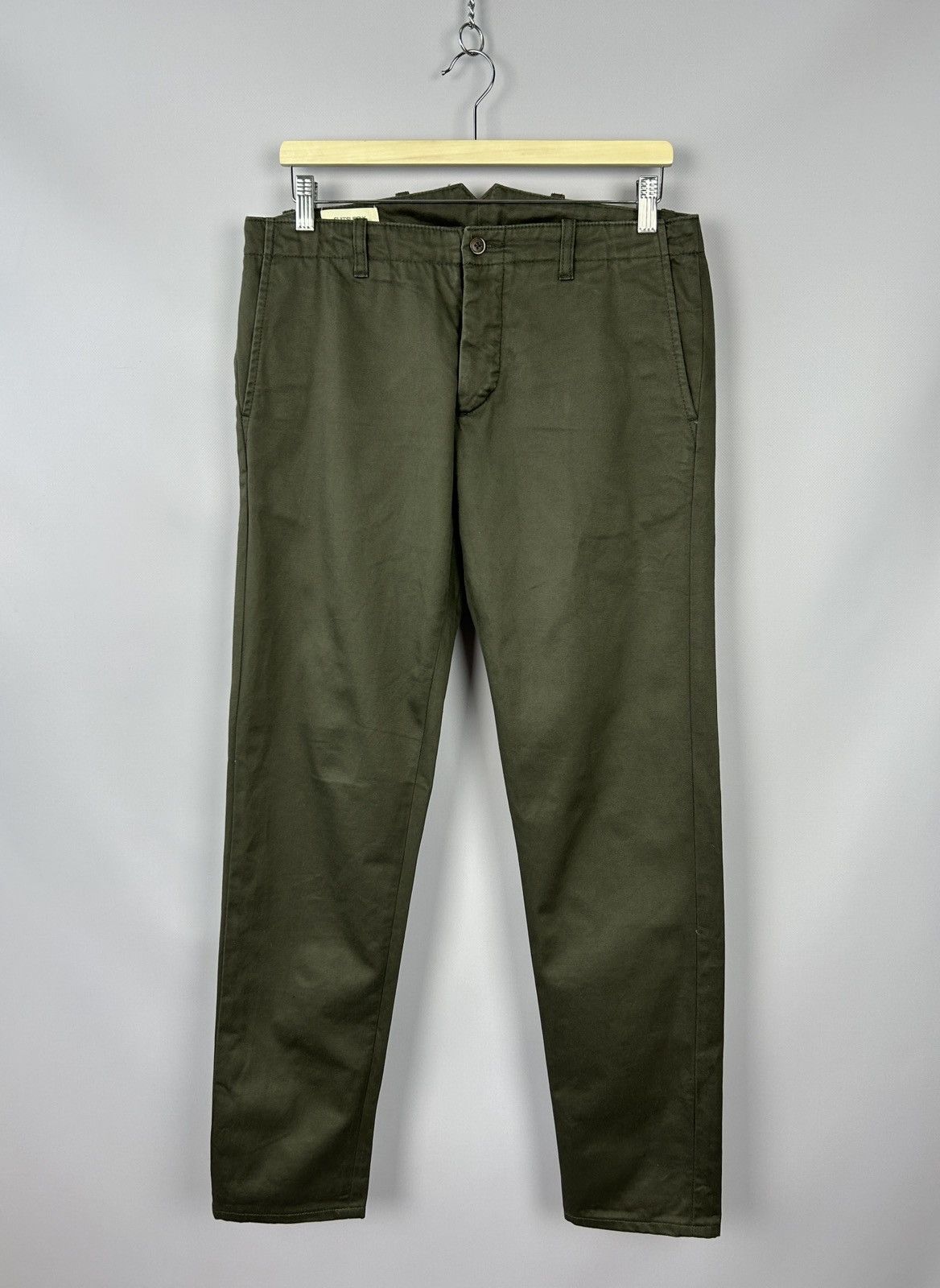 Designer × Suitsupply SUITSUPPLY Denim Goods Bennet Trousers W30 Chino Pants Khaki Size US 30 / EU 46 - 1 Thumbnail