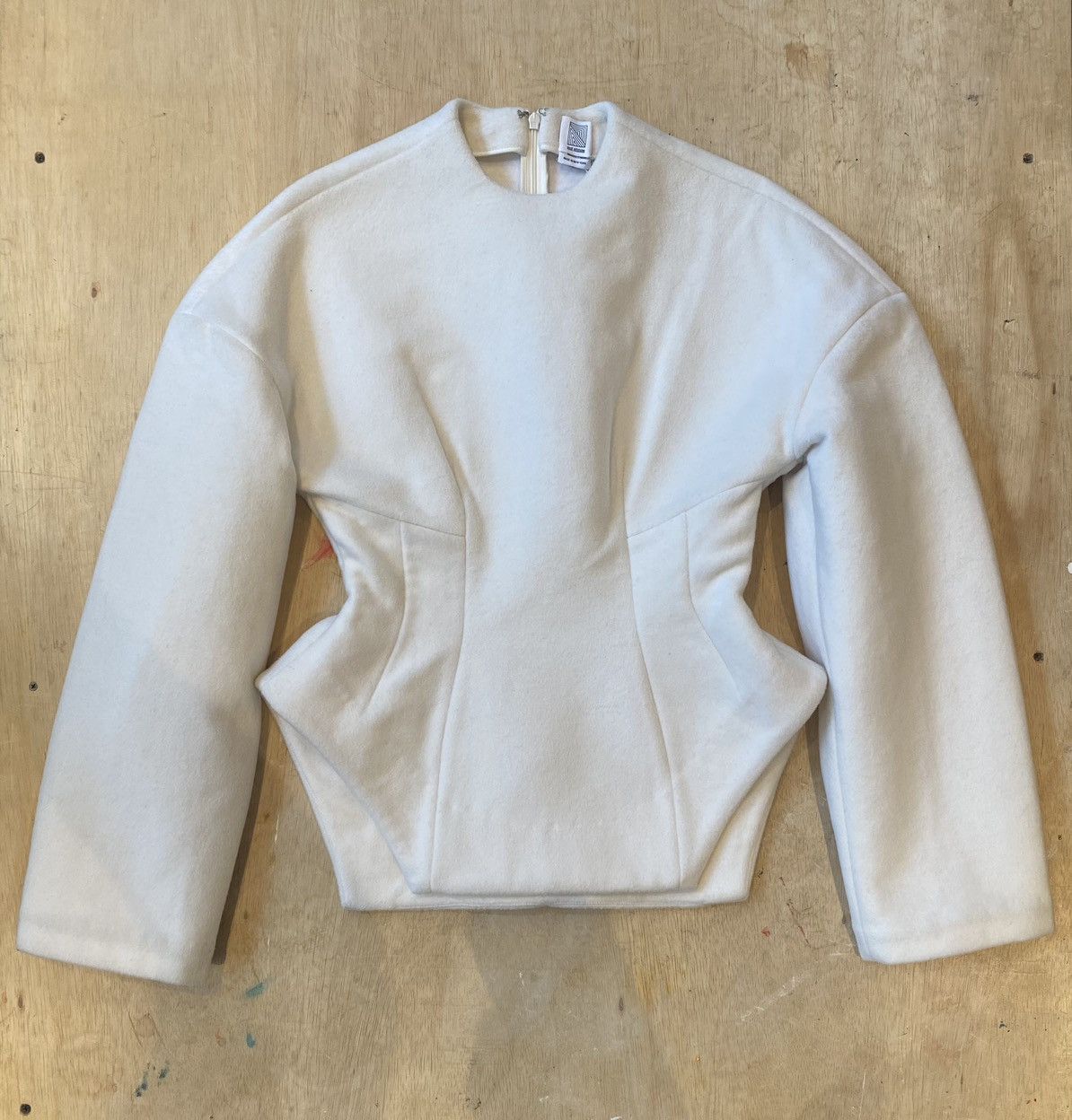 Rosie Assoulin Seams Top In Heavy Wool Fall22 Size S / US 4 / IT 40 - 1 Thumbnail